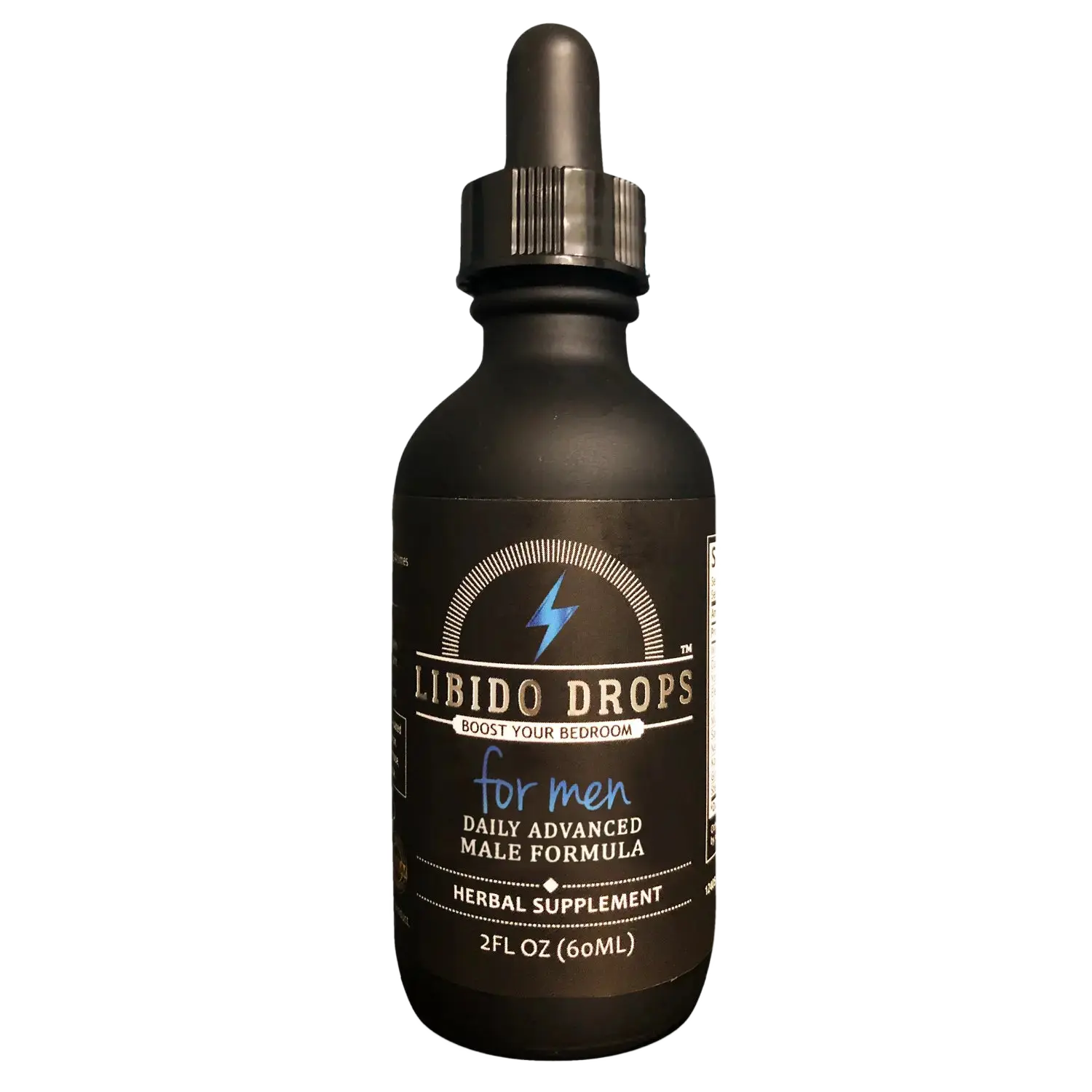 Libido Drops™ — man icon (men's formula) and woman icon (women's formula) representing natural herbal libido support