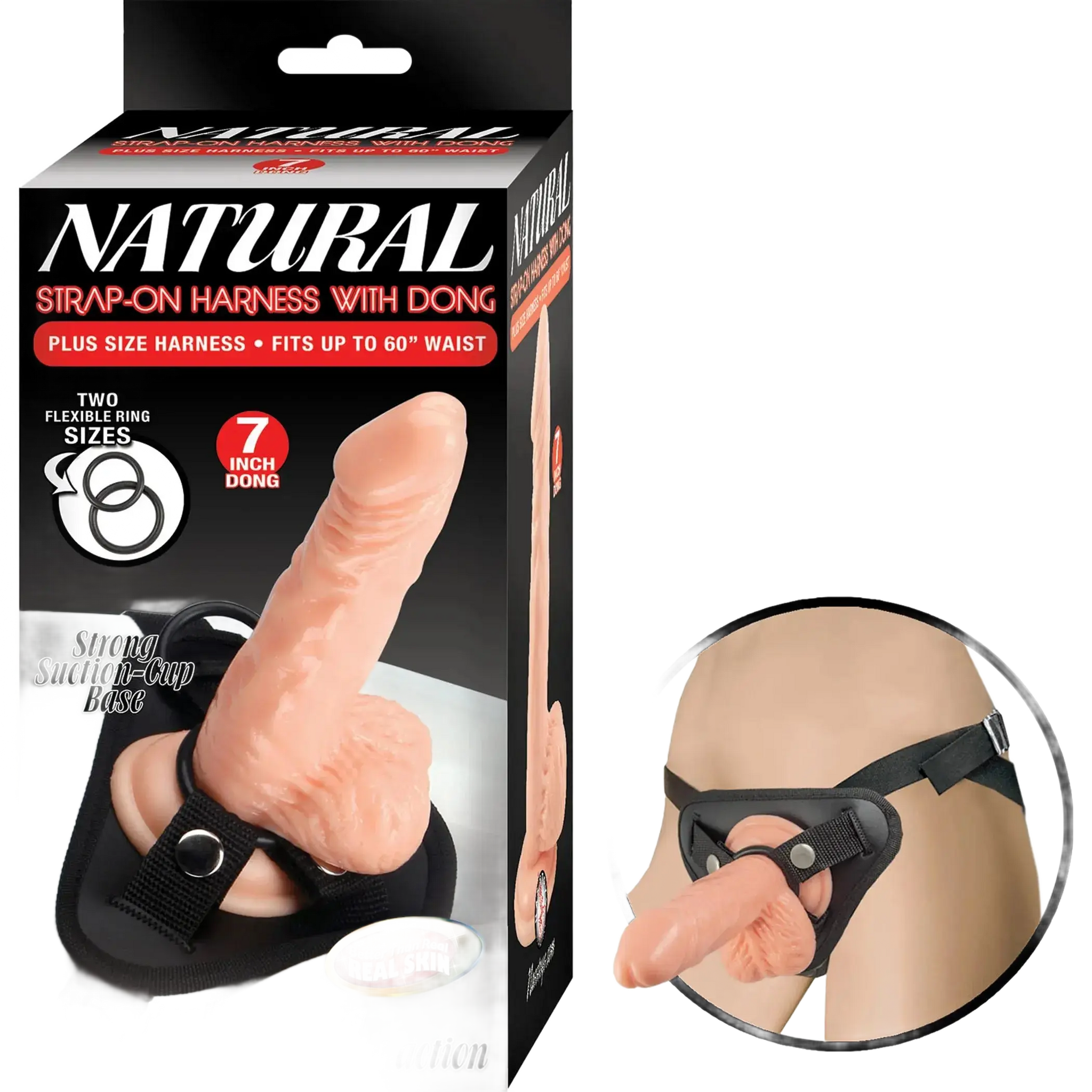 NATURAL STRAP-ON HARNESS W/ DONG Nasstoys