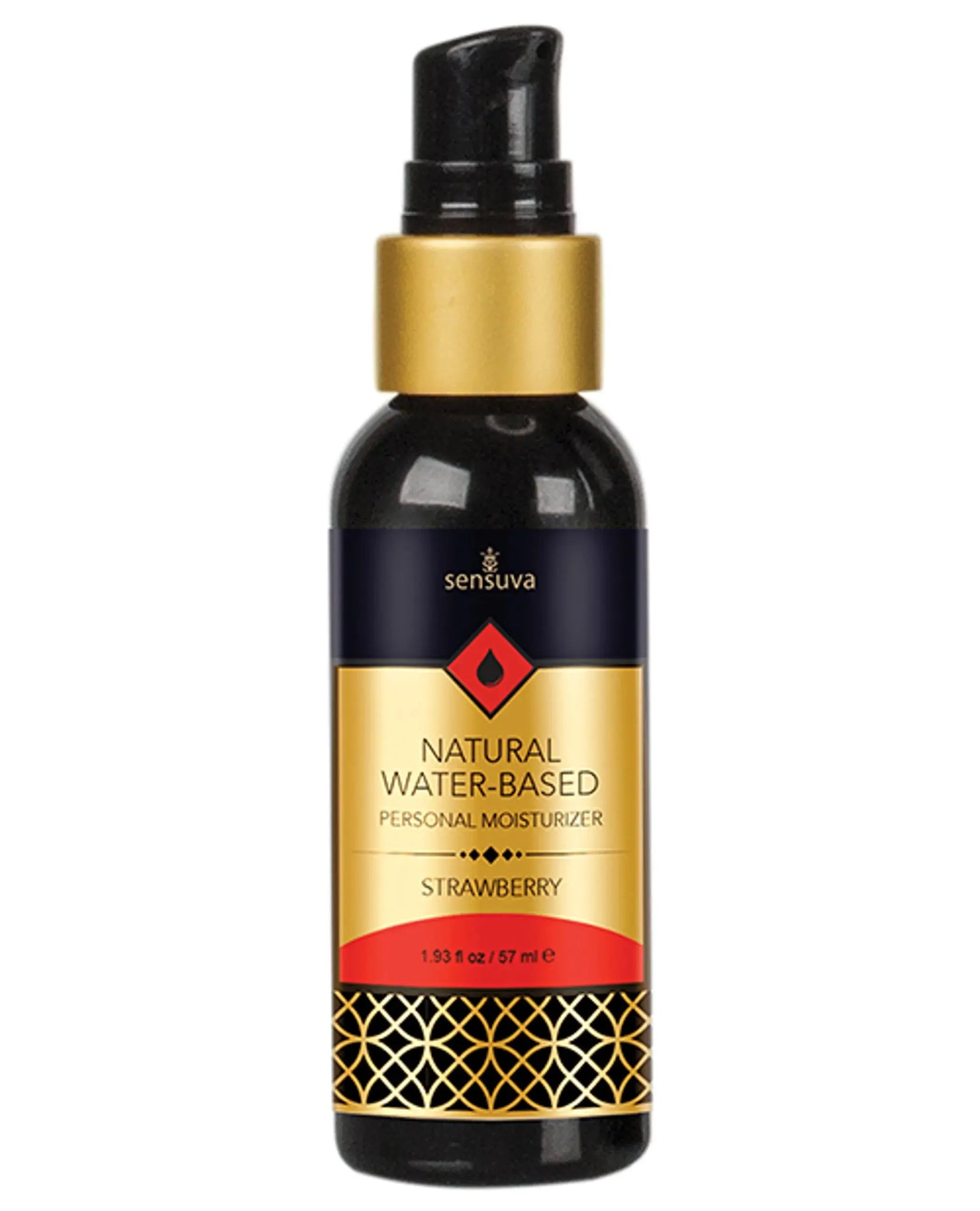 Natural Water-Based Personal Moisturizer Strawberry 1.93 Oz Sensuva