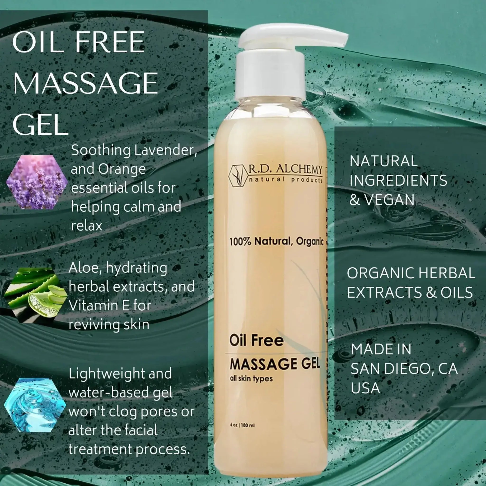 Oil Free Massage Gel R.D. Alchemy Natural Products