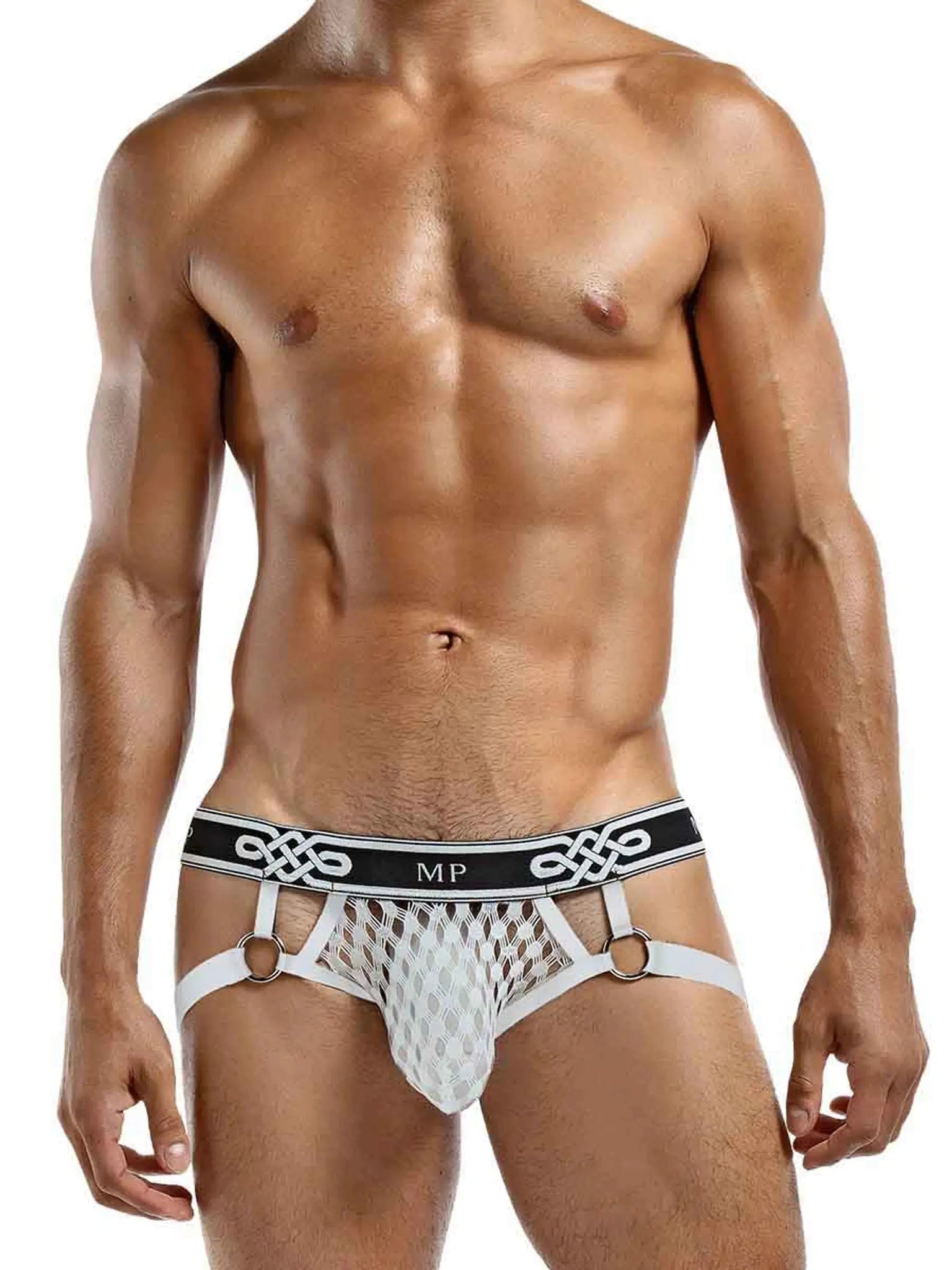 PEEP SHOW JOCK RING WHITE Male Power Lingerie