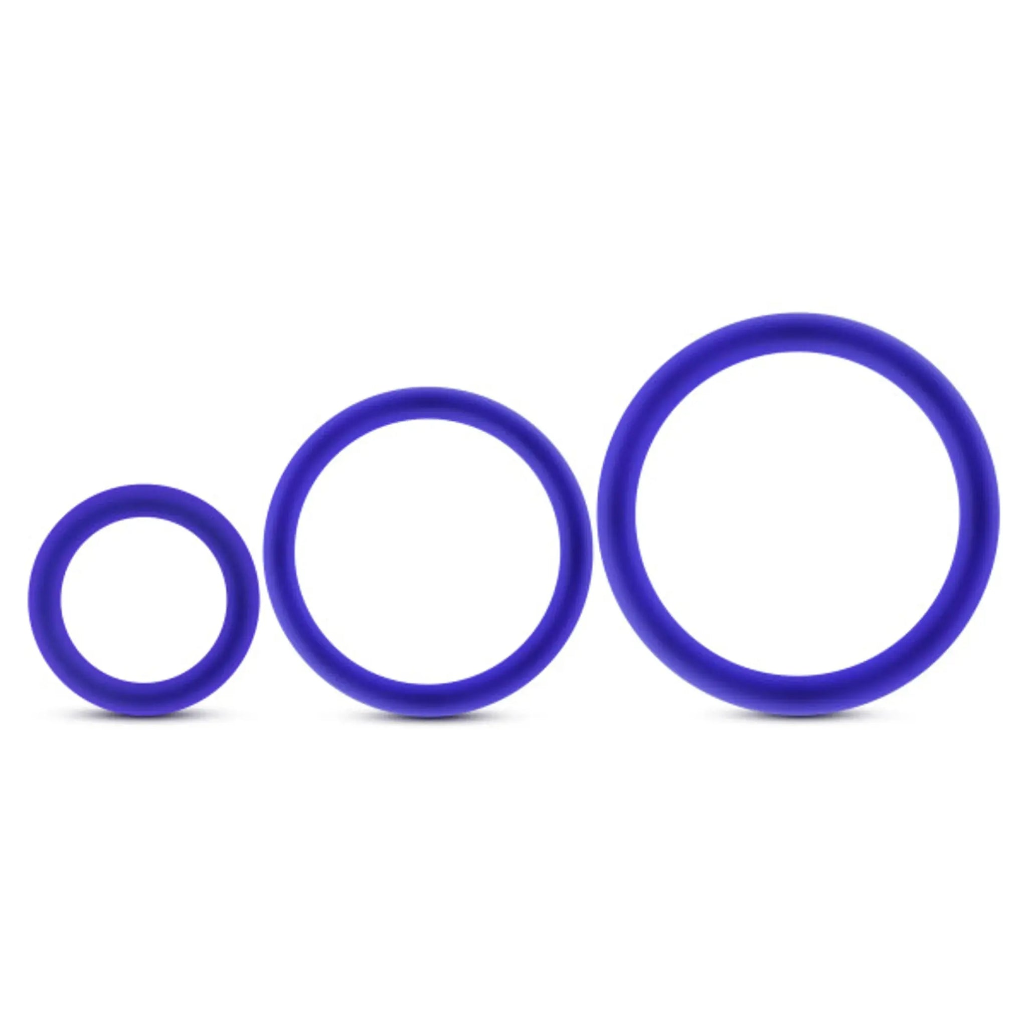 PERFORMANCE VS4 PURE PREMIUM SILICONE COCKRING SET INDIGO Blush Novelties