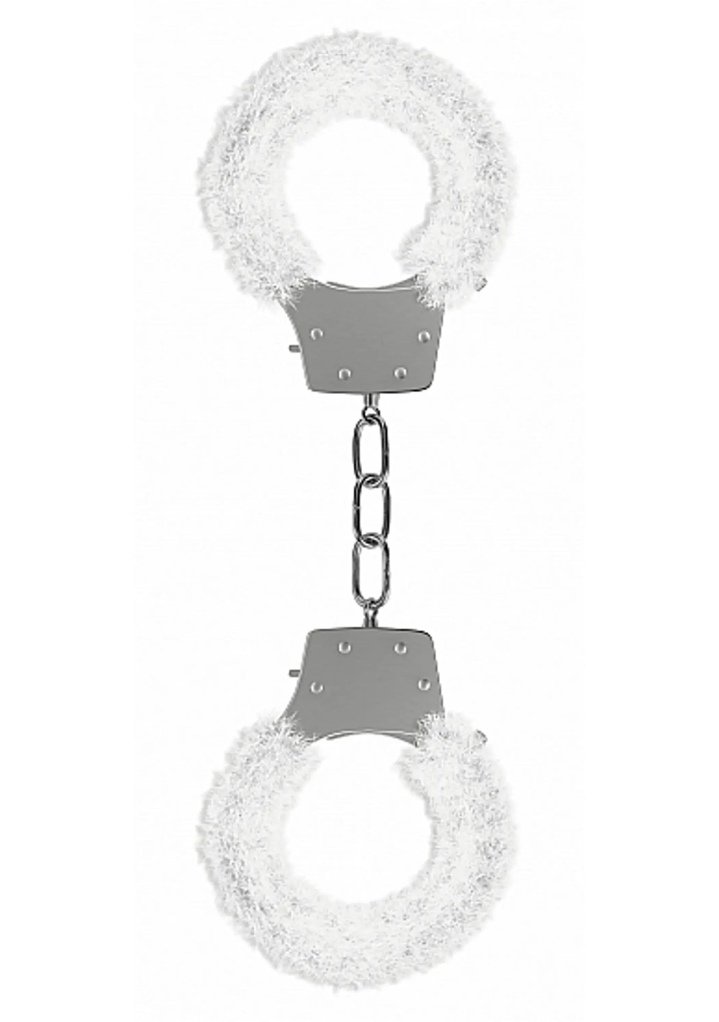 PLEASURE HANDCUFFS FURRY WHITE SHOTS AMERICA