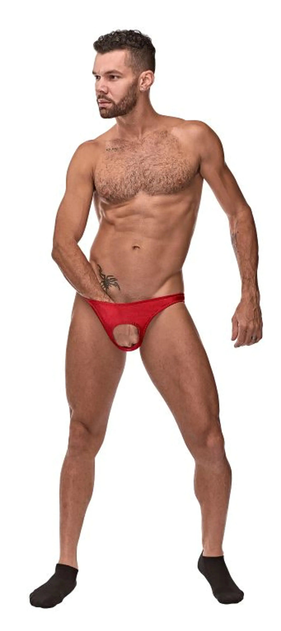 POUCHLESS BRIEF RED O/S Male Power Lingerie