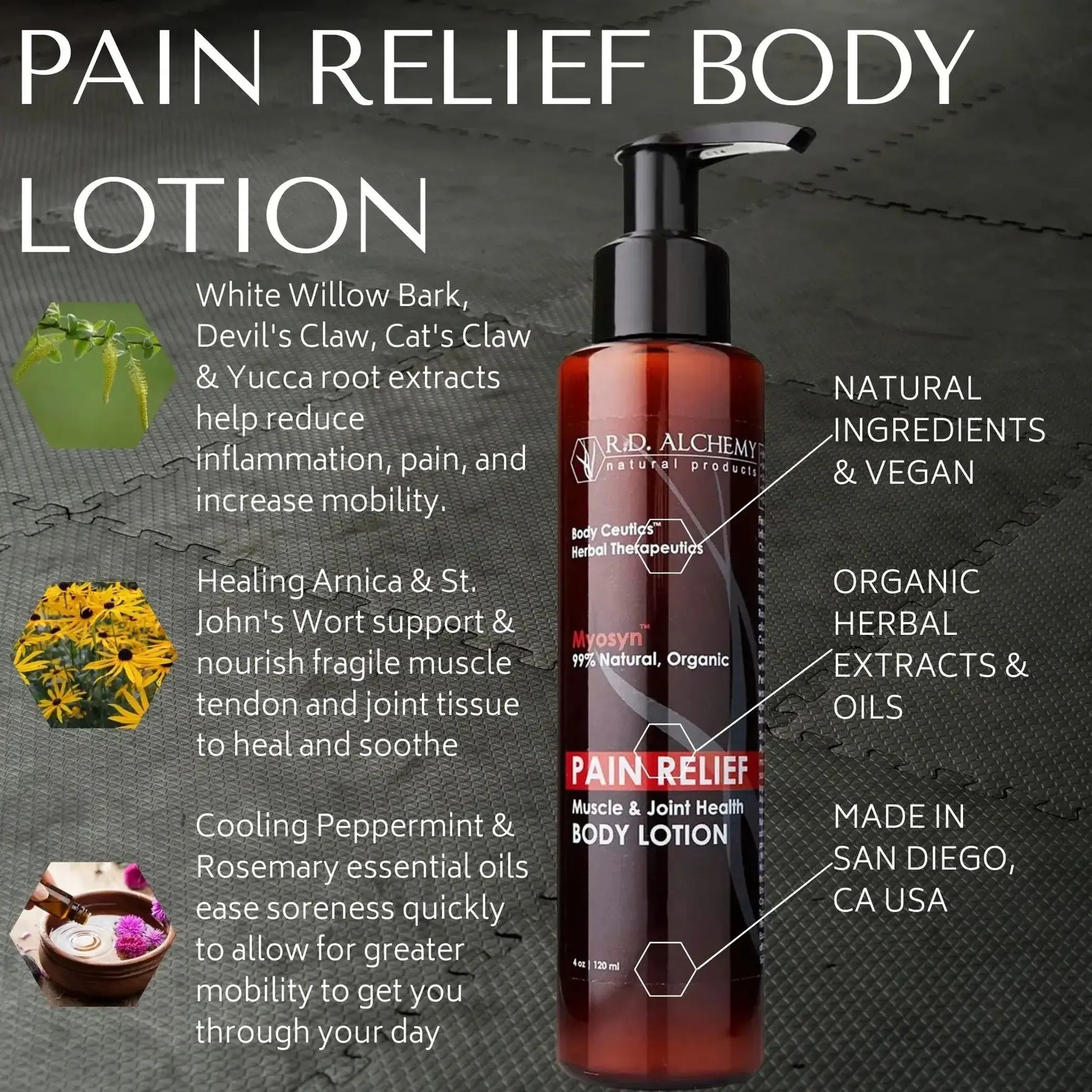 Pain Relief Body Lotion R.D. Alchemy Natural Products