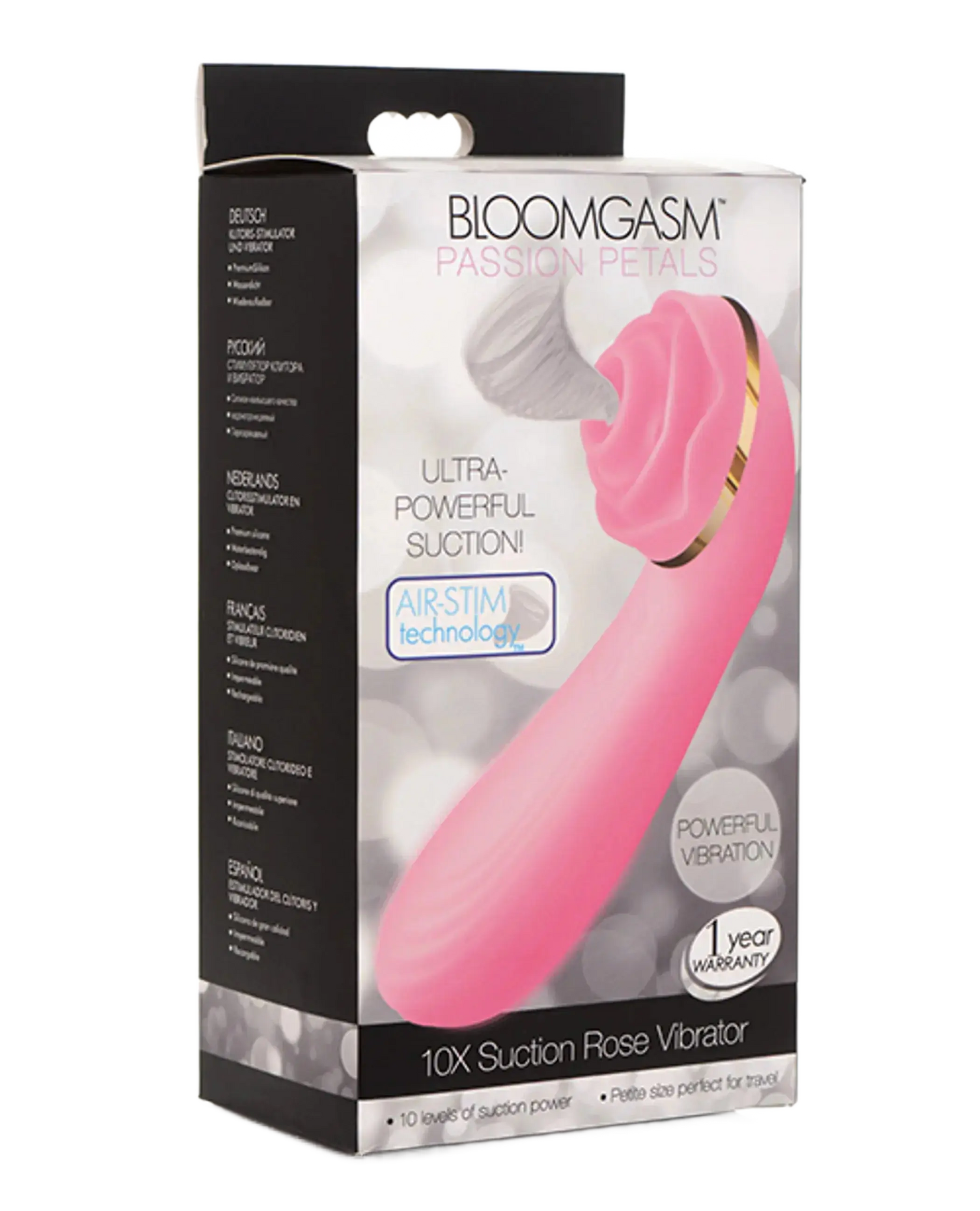 BLOOMGASM PASSION PETALS SUCTION ROSE VIBRATOR PINK XR Brands