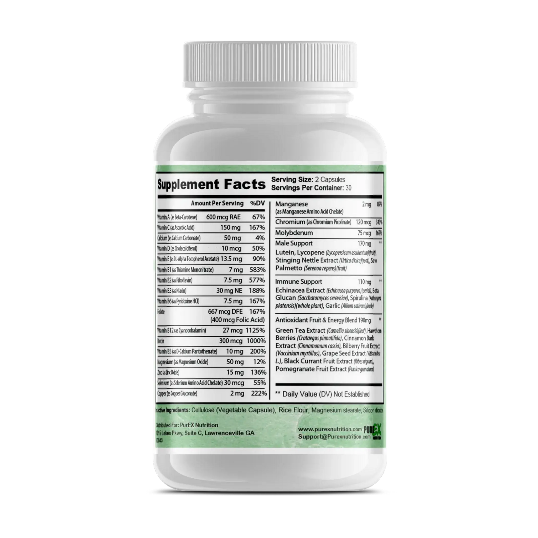 Pure Multivitamins - Mens Purex Nutrition