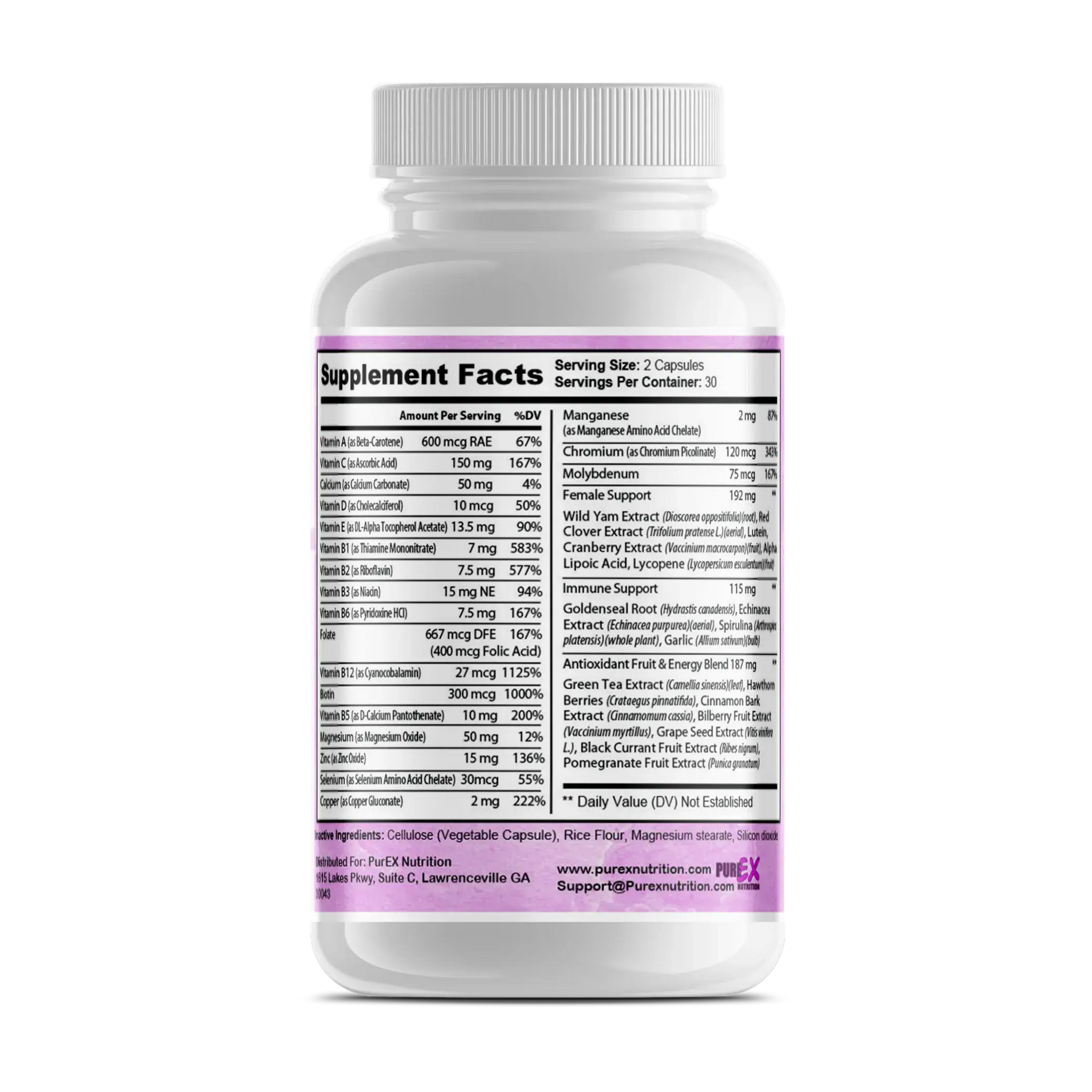 Pure Multivitamins - Womens Purex Nutrition