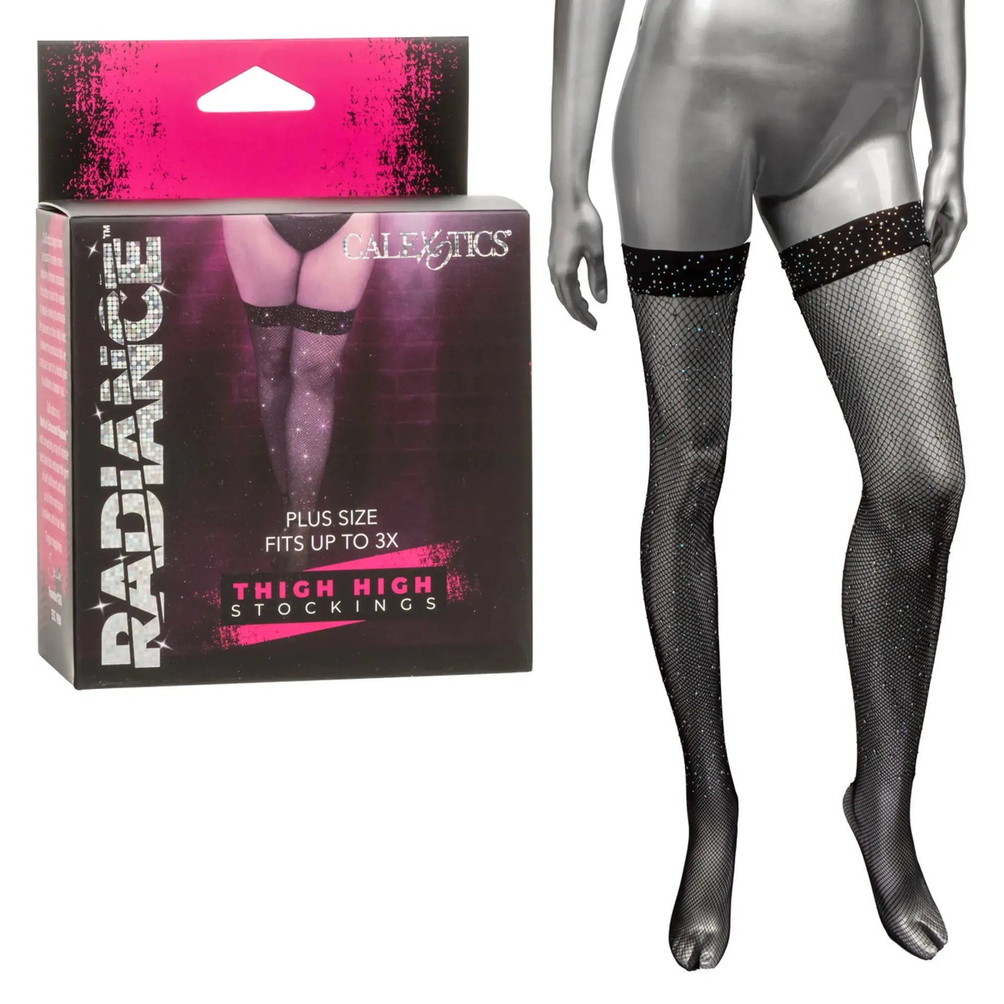 RADIANCE PLUS SIZE THIGH HIGH STOCKINGS California Exotic Novelties