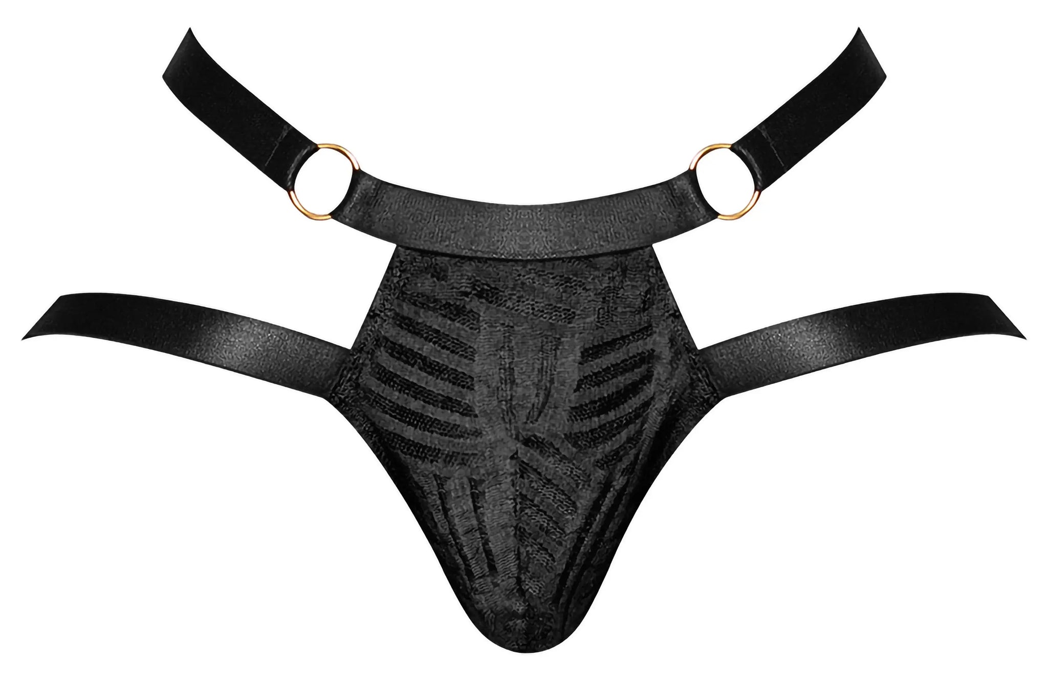 RUDE AWAKENING RING JOCK BLACK L/XL Male Power Lingerie