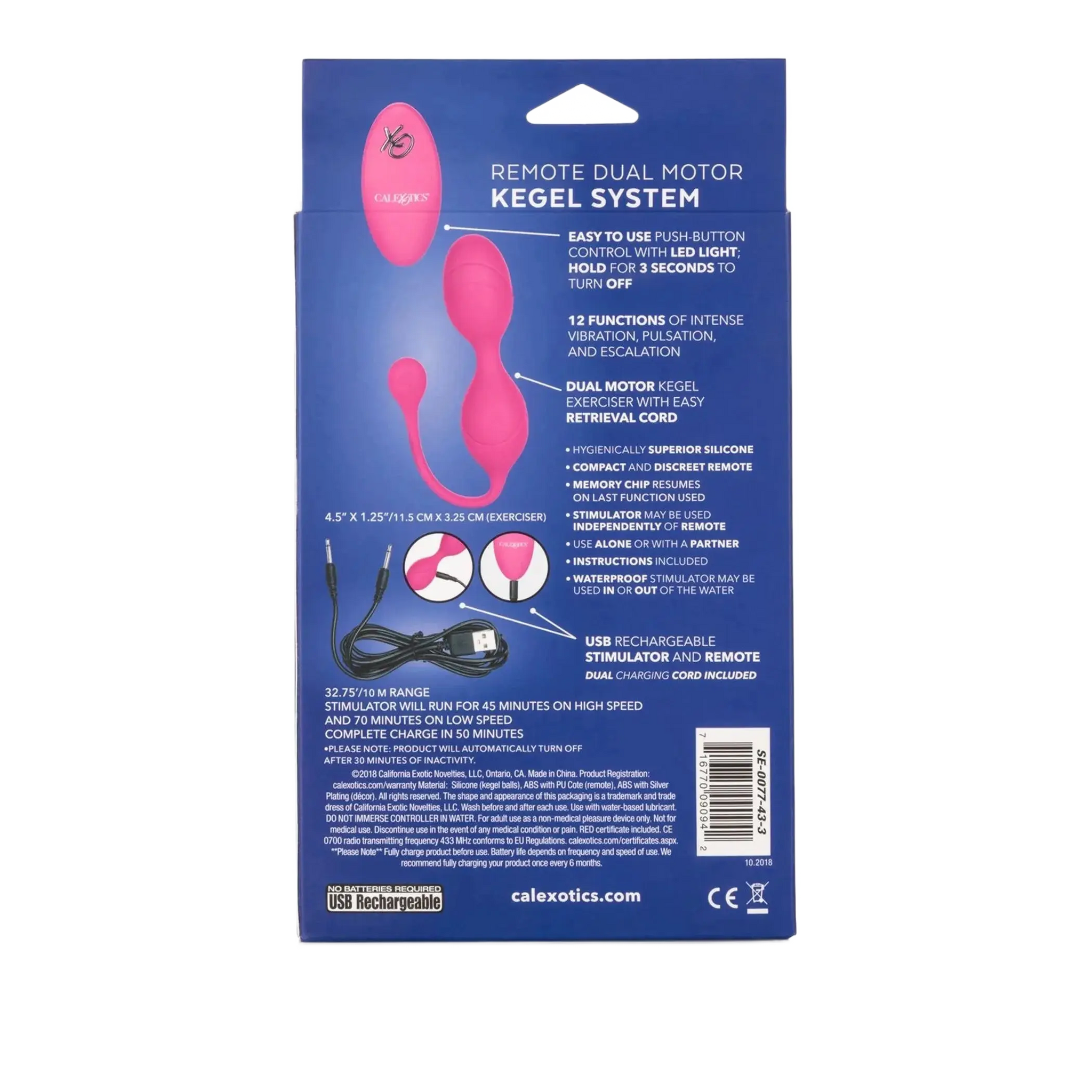 REMOTE DUAL MOTOR KEGEL SYSTEM California Exotic Novelties