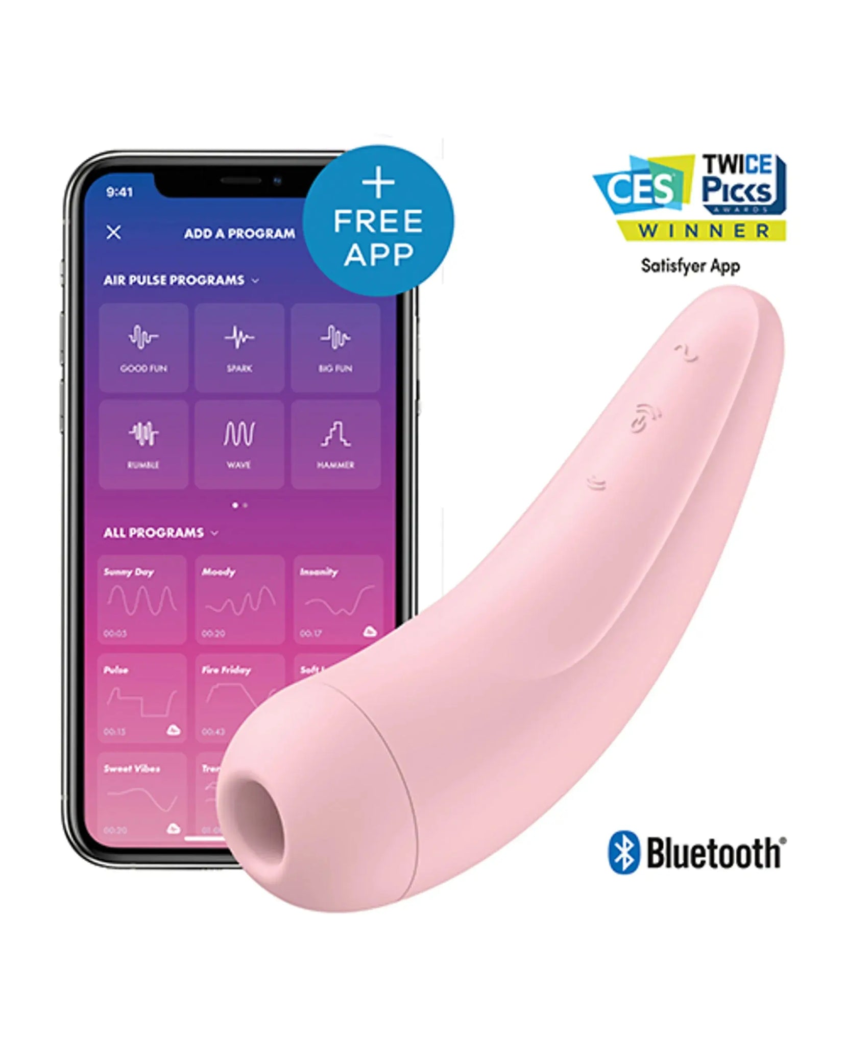 SATISFYER CURVY 2+ PINK W/ APP (NET) Satisfyer