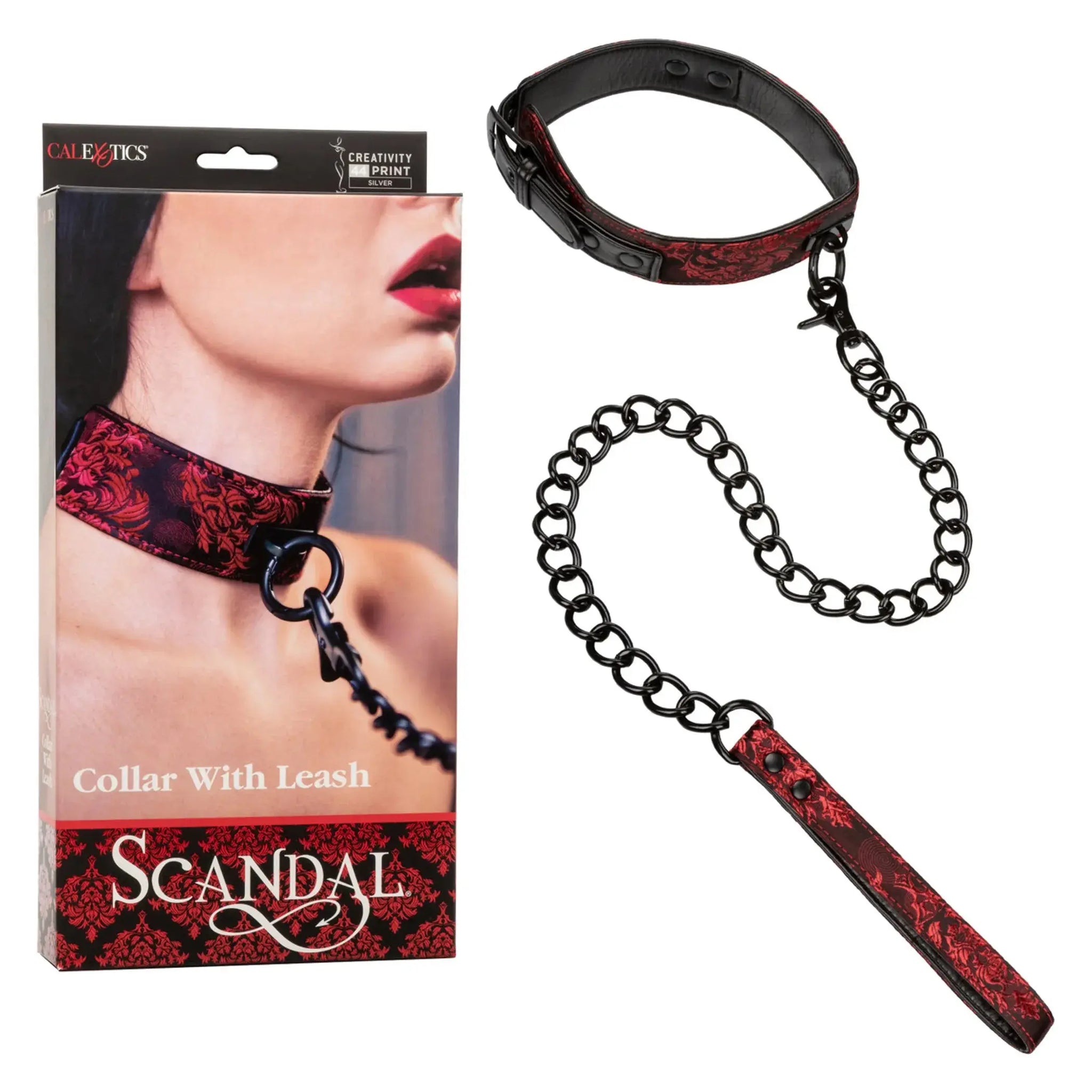 SCANDAL COLLAR WITH LEASH California Exotic Novelties