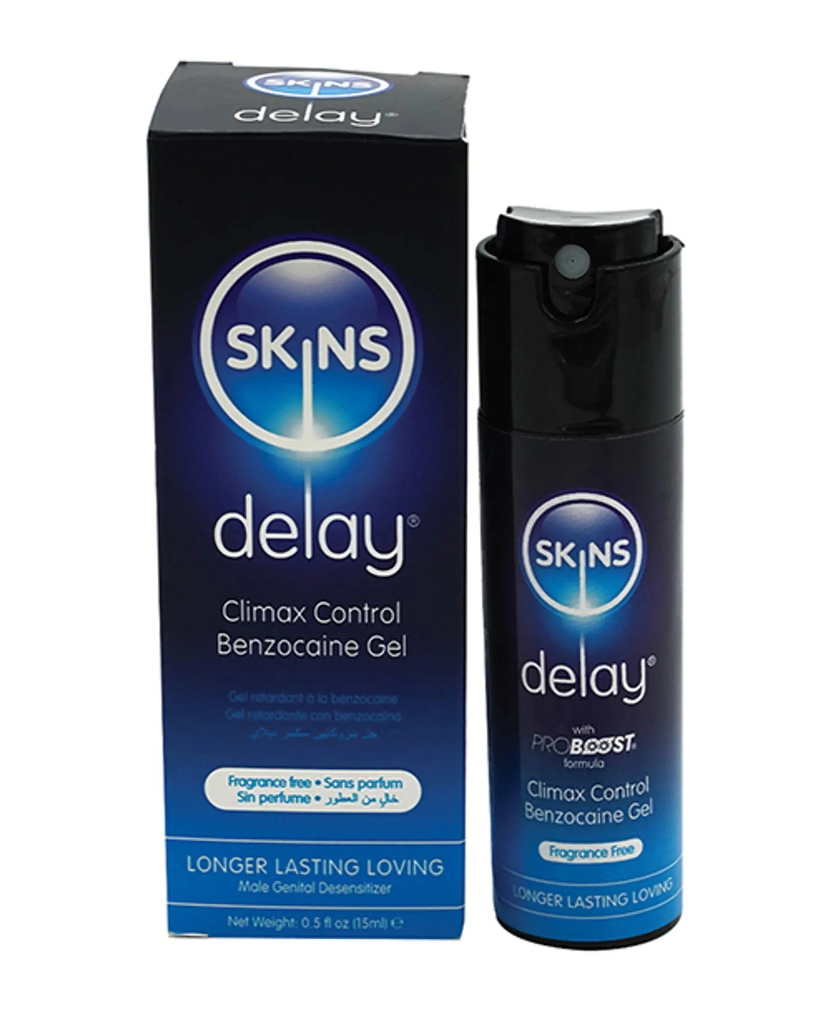 SKINS DELAY CLIMAX CONTROL BENZOCAINE GEL 15ML Creative Conceptions