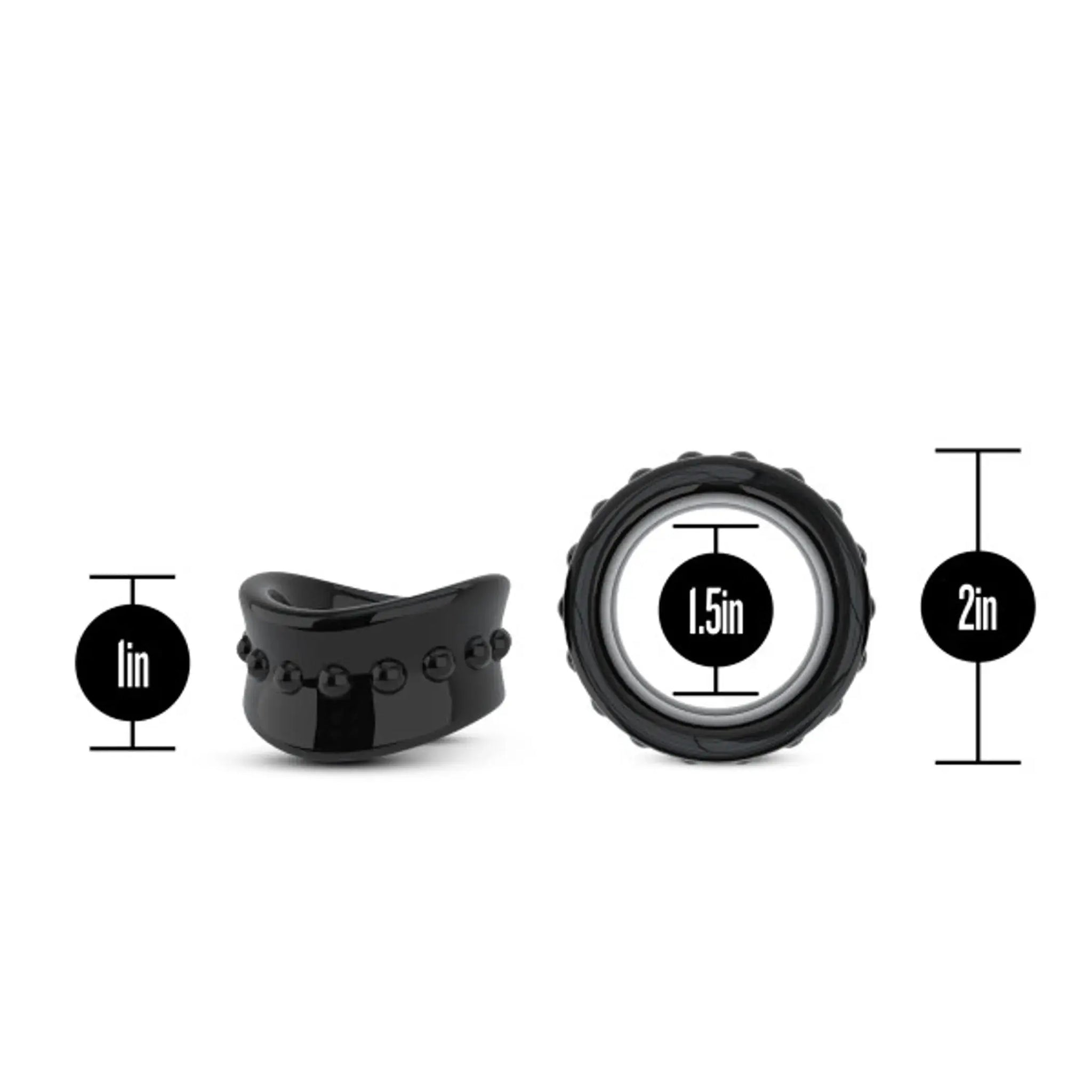 STAY HARD BEEF BALL STRETCHER 1.5IN DIAMETER BLACK Blush Novelties