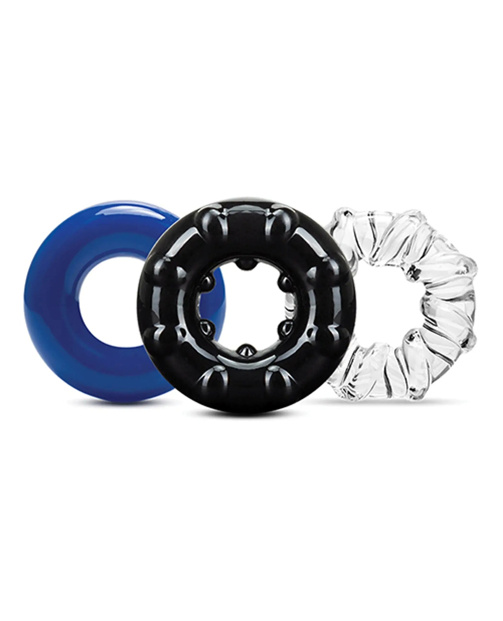 STAY HARD TRIPLE STRETCH 3 PK COCK RING MULTI COLOR Blush Novelties