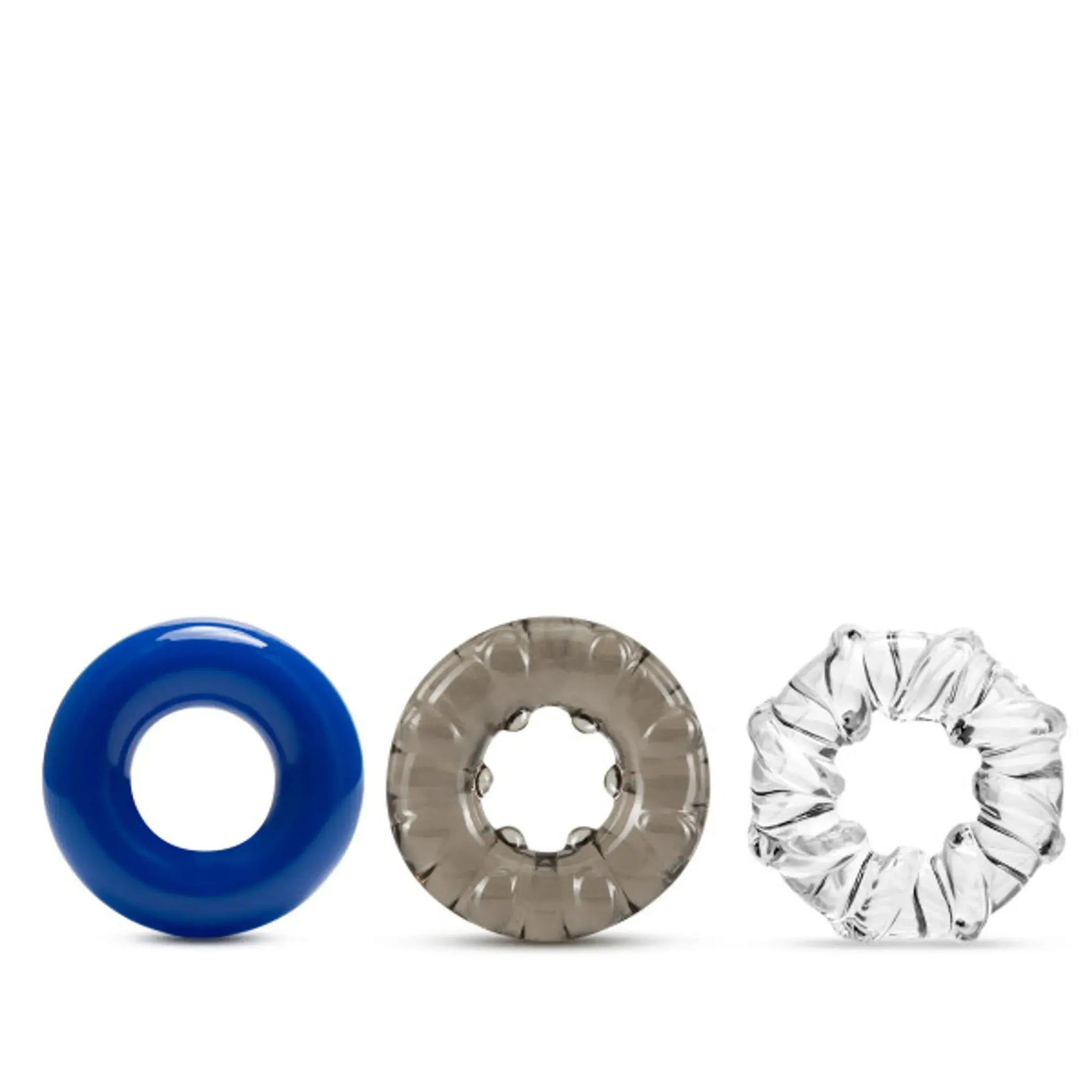 STAY HARD TRIPLE STRETCH 3 PK COCK RING MULTI COLOR Blush Novelties