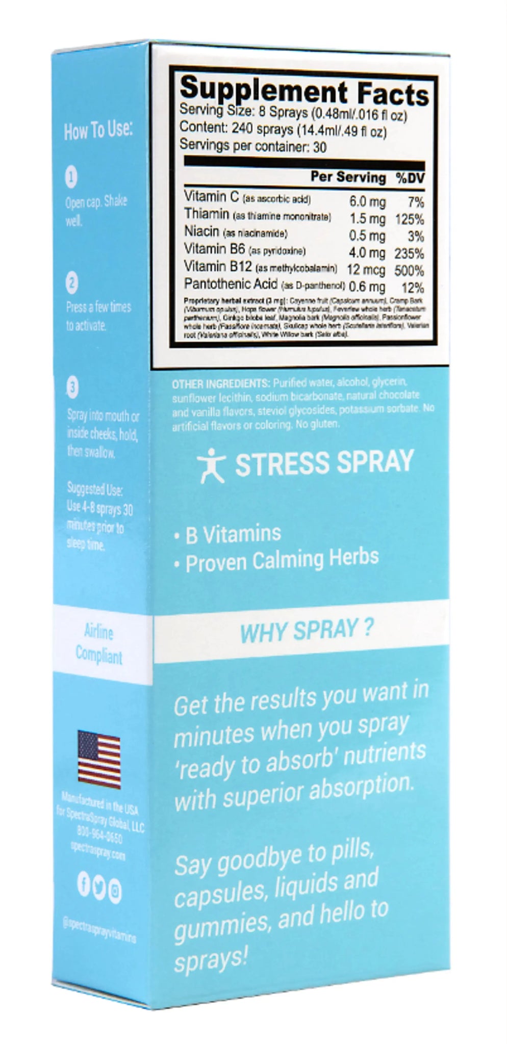 Stress Oral Spray Supplement by SpectraSpray SpectraSpray Global