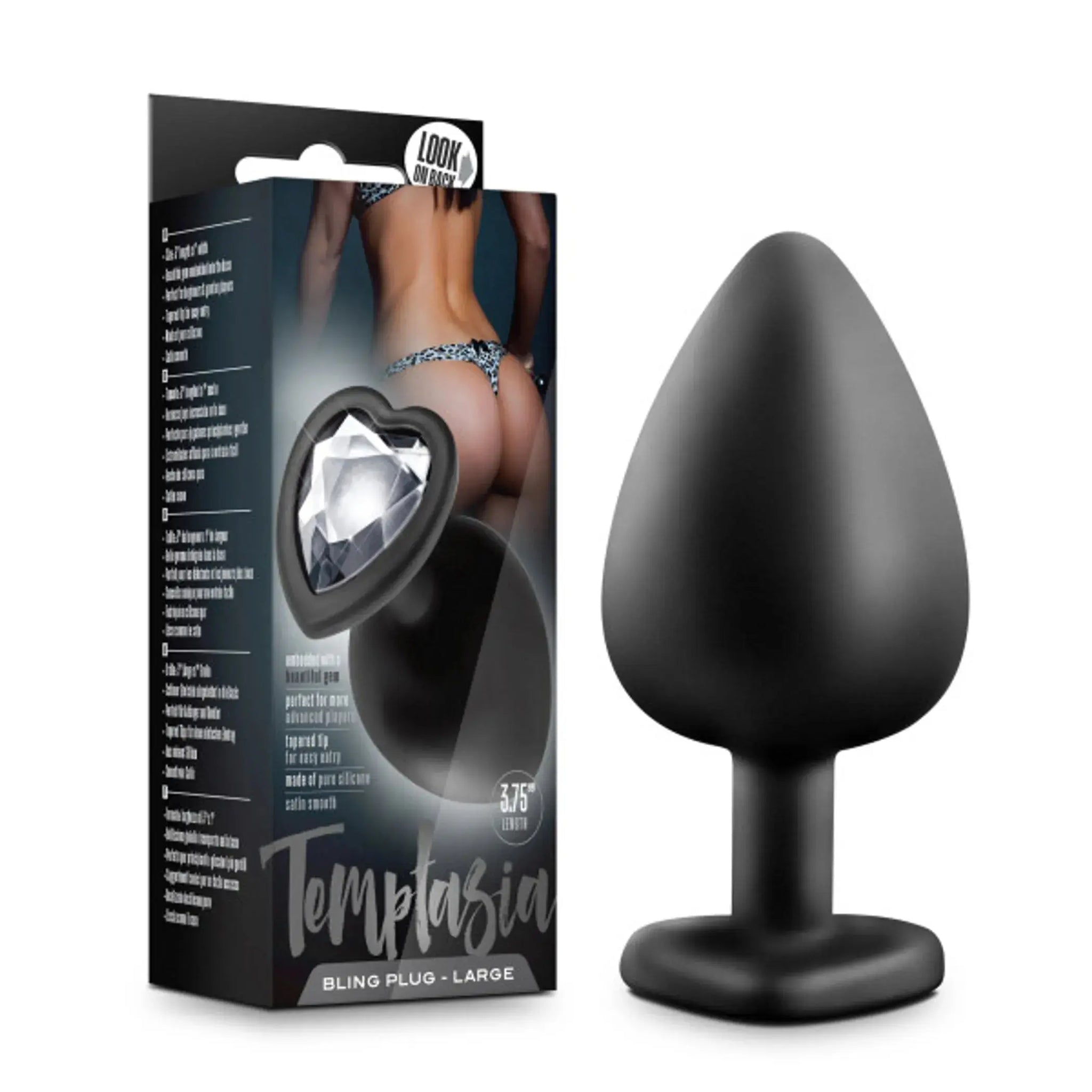 TEMPTASIA BLING PLUG LARGE BLACK Blush Novelties