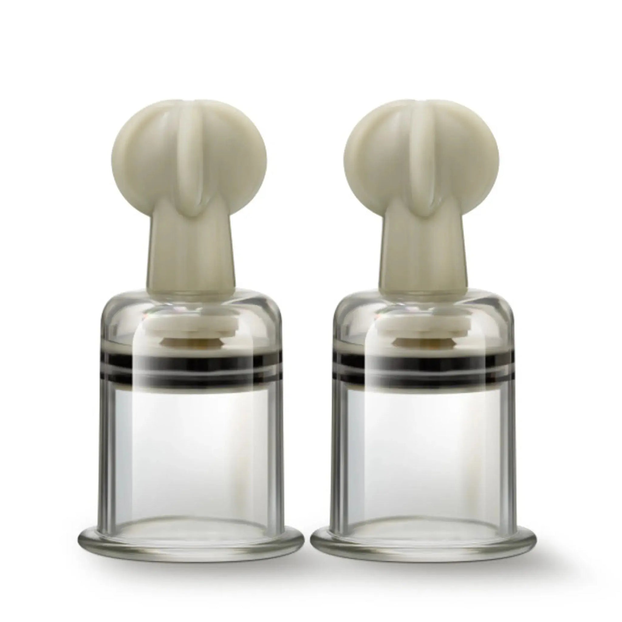 TEMPTASIA CLIT & NIPPLE TWIST LARGE SUCKERS SET OF 2 CLEAR Blush Novelties