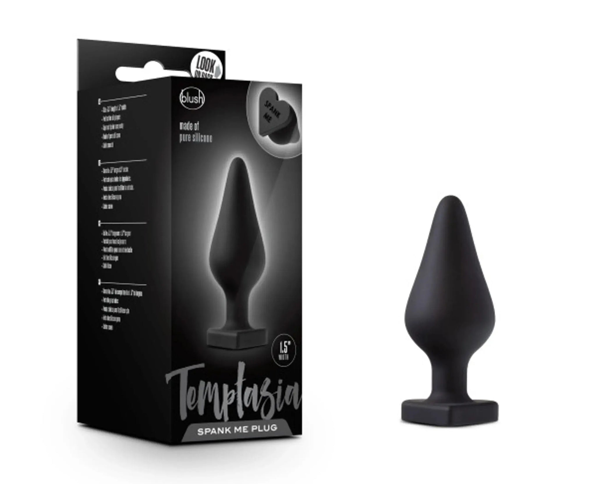 TEMPTASIA SPANK ME BUTT PLUG BLACK Blush Novelties
