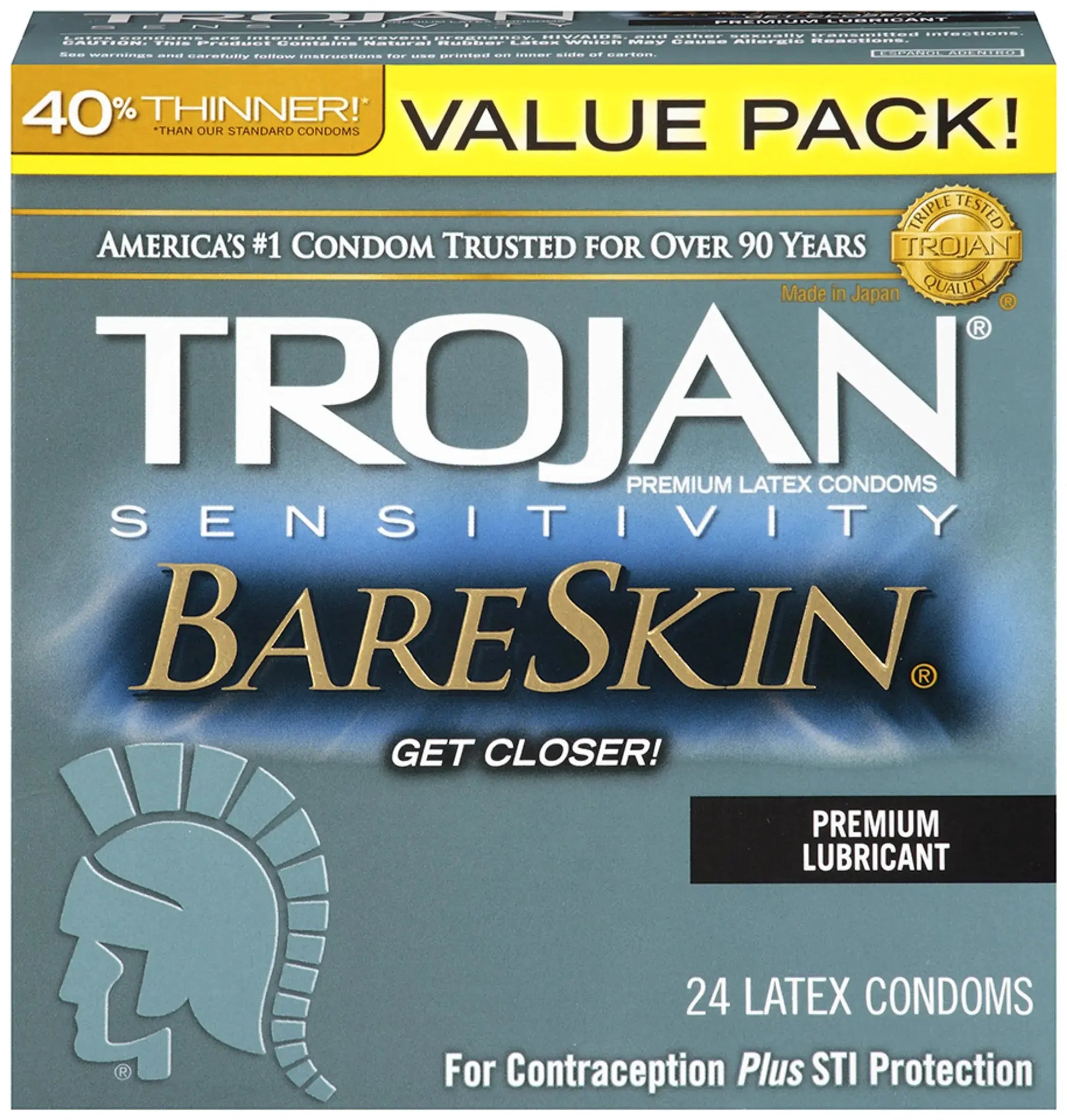 TROJAN BARESKIN LUBRICATED 24PK Trojan