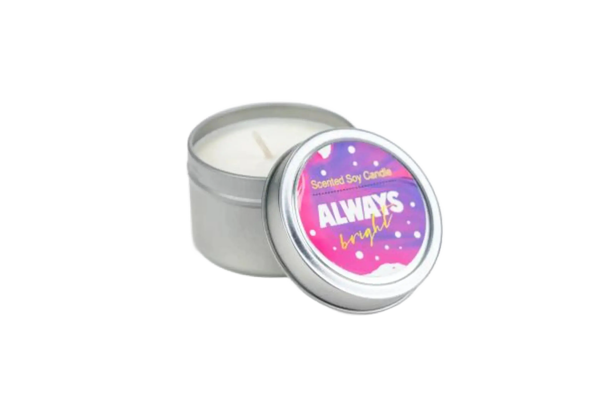 Tin Soy Candle - Scented with Bergamot and Lavender Essential oils Lizush