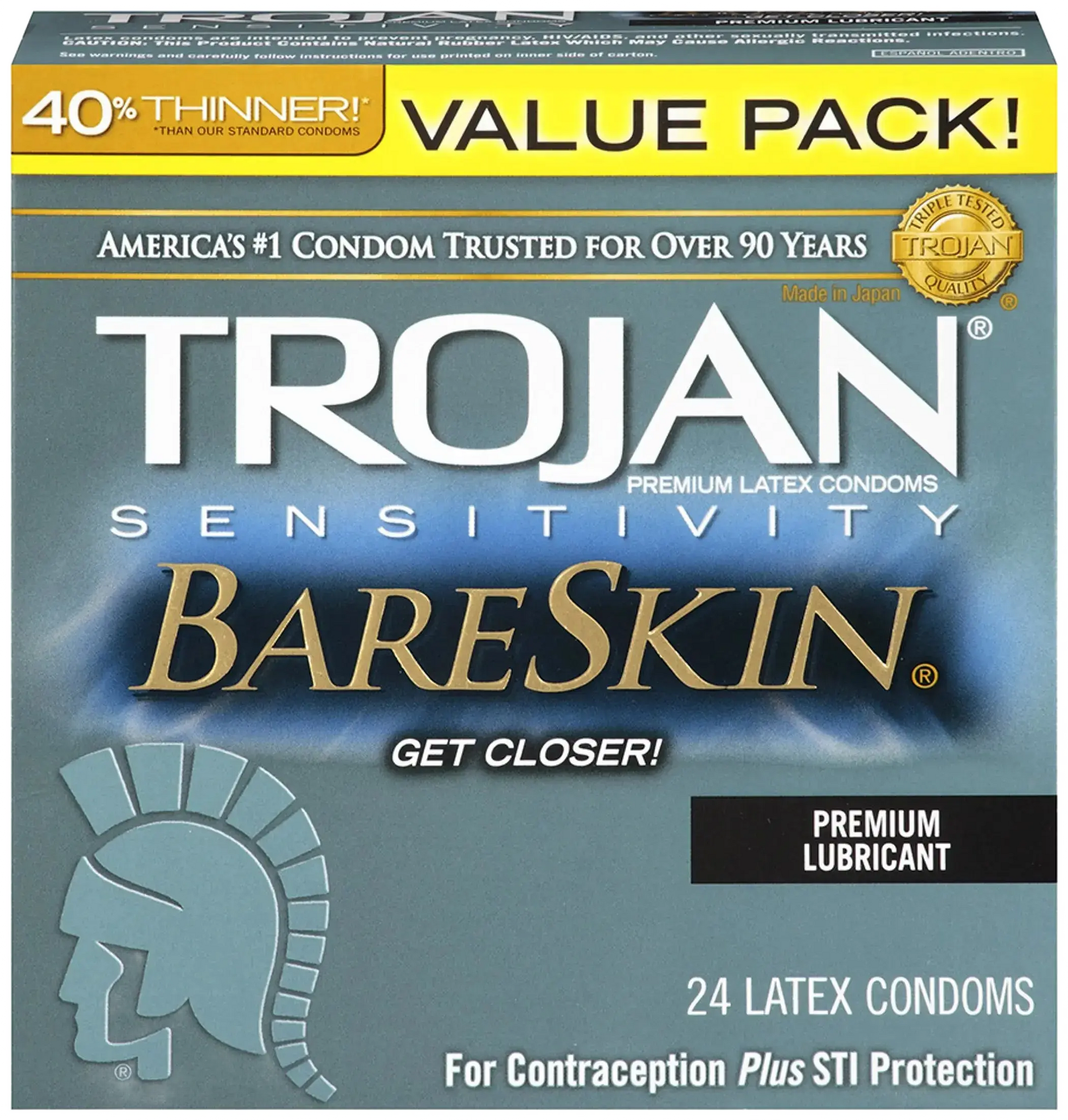 TROJAN BARESKIN LUBRICATED 24PK Trojan