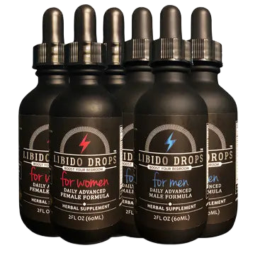 Libido Drops™ for Couples — 3 bottles for him and 3 bottles for her