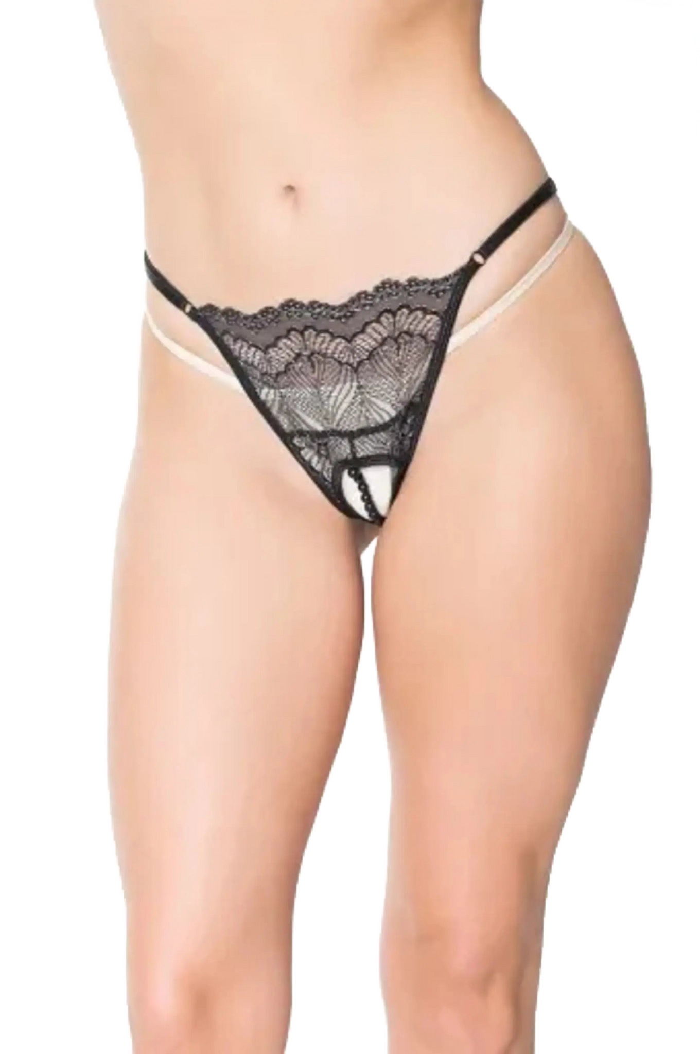 Coquette Crotchless G-string - Color: Black | Pack Of: 1 | Style: Legacy Coquette