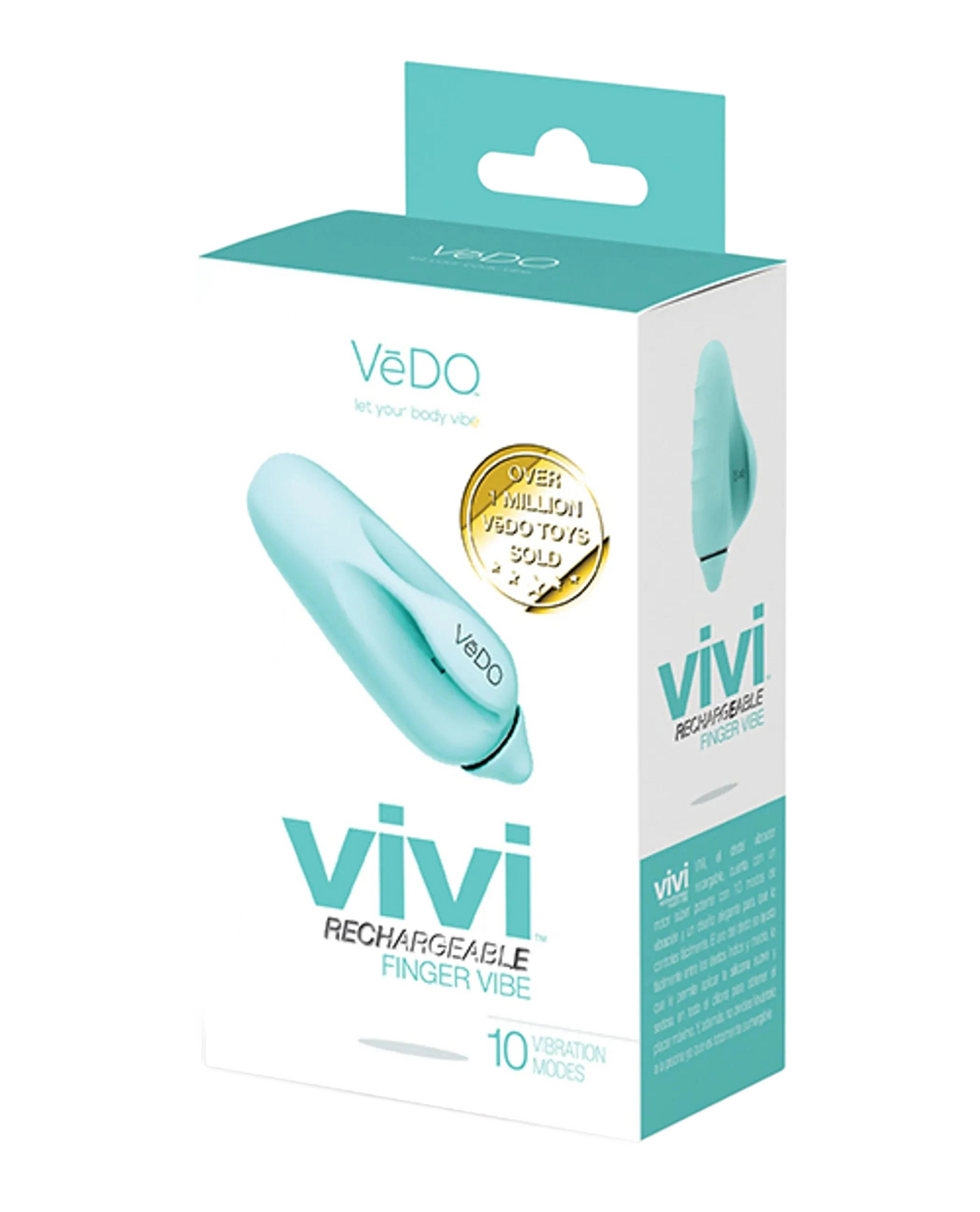 VEDO VIVI RECHARGEABLE FINGER VIBE TEASE ME TURQUOISE Vedo