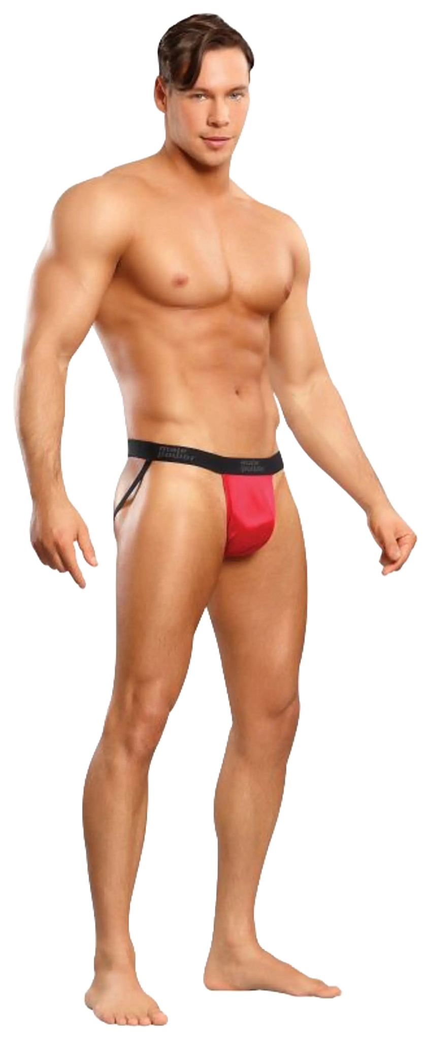 JOCK SATIN LYCRA RED Male Power Lingerie