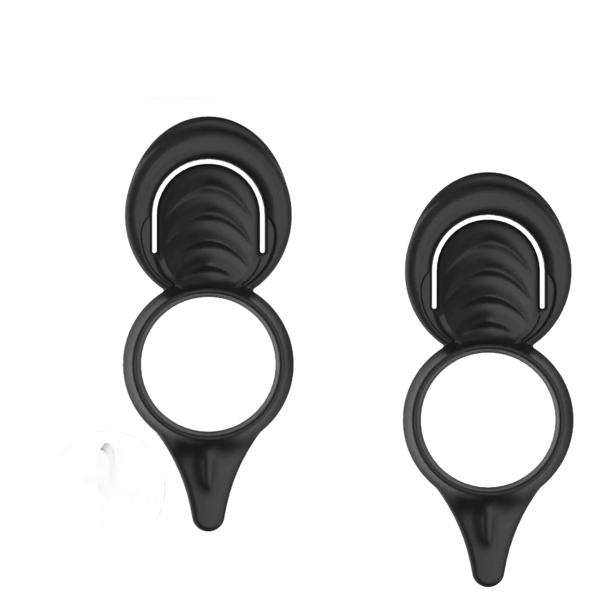 MY COCKRING DOUBLE LOOP COCK RING & SCROTUM CINCH BLACK Nasstoys