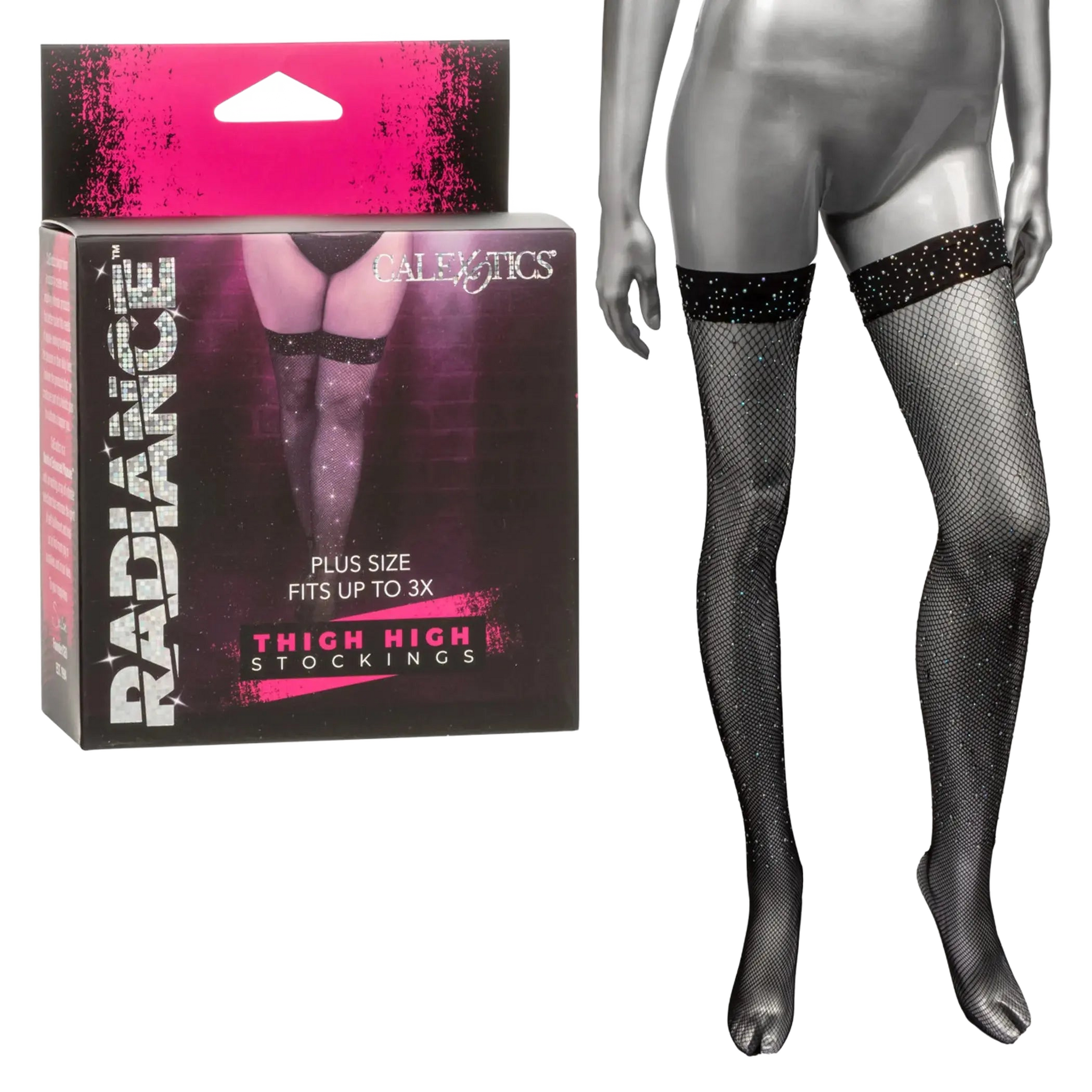 RADIANCE PLUS SIZE THIGH HIGH STOCKINGS California Exotic Novelties