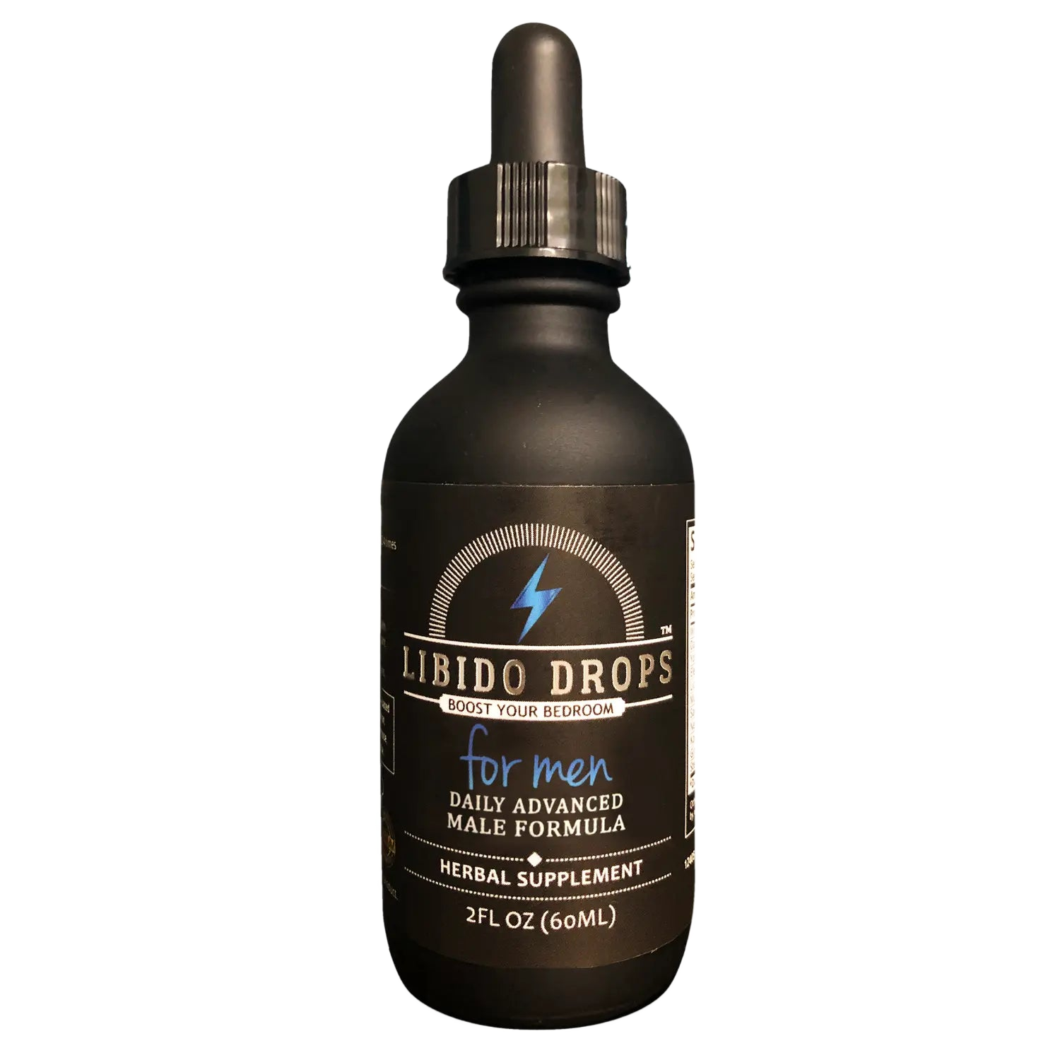 Libido Drops™ — man icon (men's formula) and woman icon (women's formula) representing natural herbal libido support