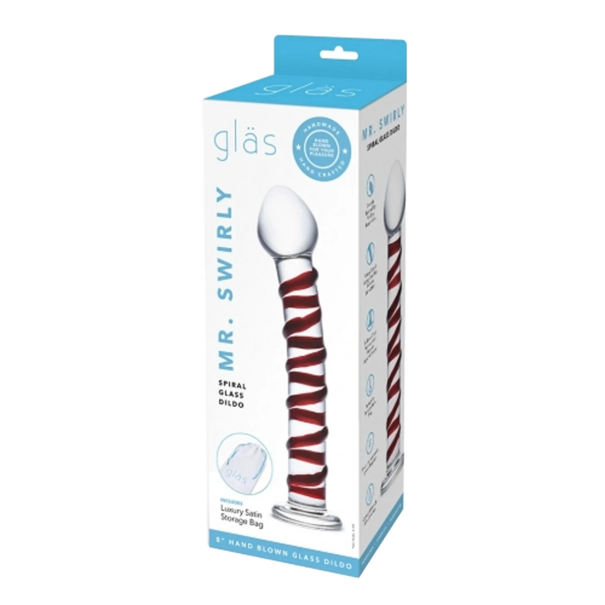 GLAS MR SWIRLY SPIRAL GLASS DILDO Electric / Hustler Lingerie