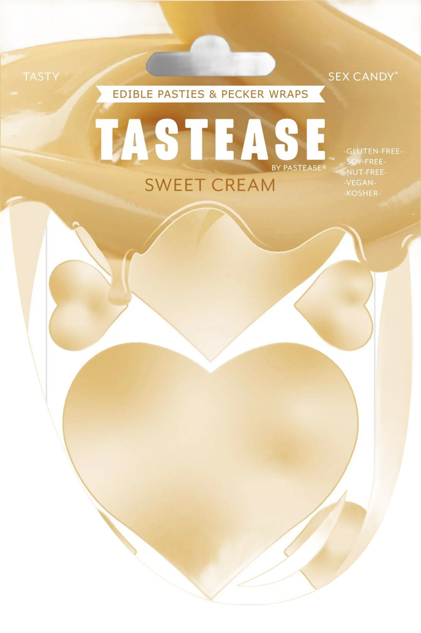 TASTEASE SWEET CREAM EDIBLE NIPPLE PASTIES & PECKER WRAPS Pastease