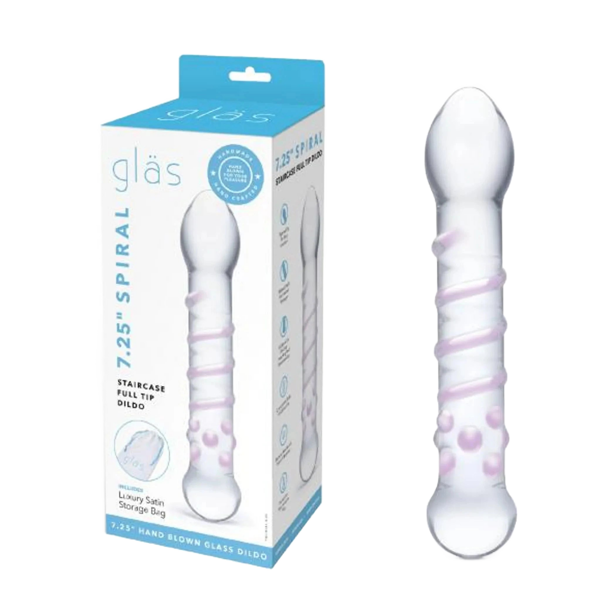 GLAS SPIRAL STAIRCASE FULL TIP DILDO Electric / Hustler Lingerie