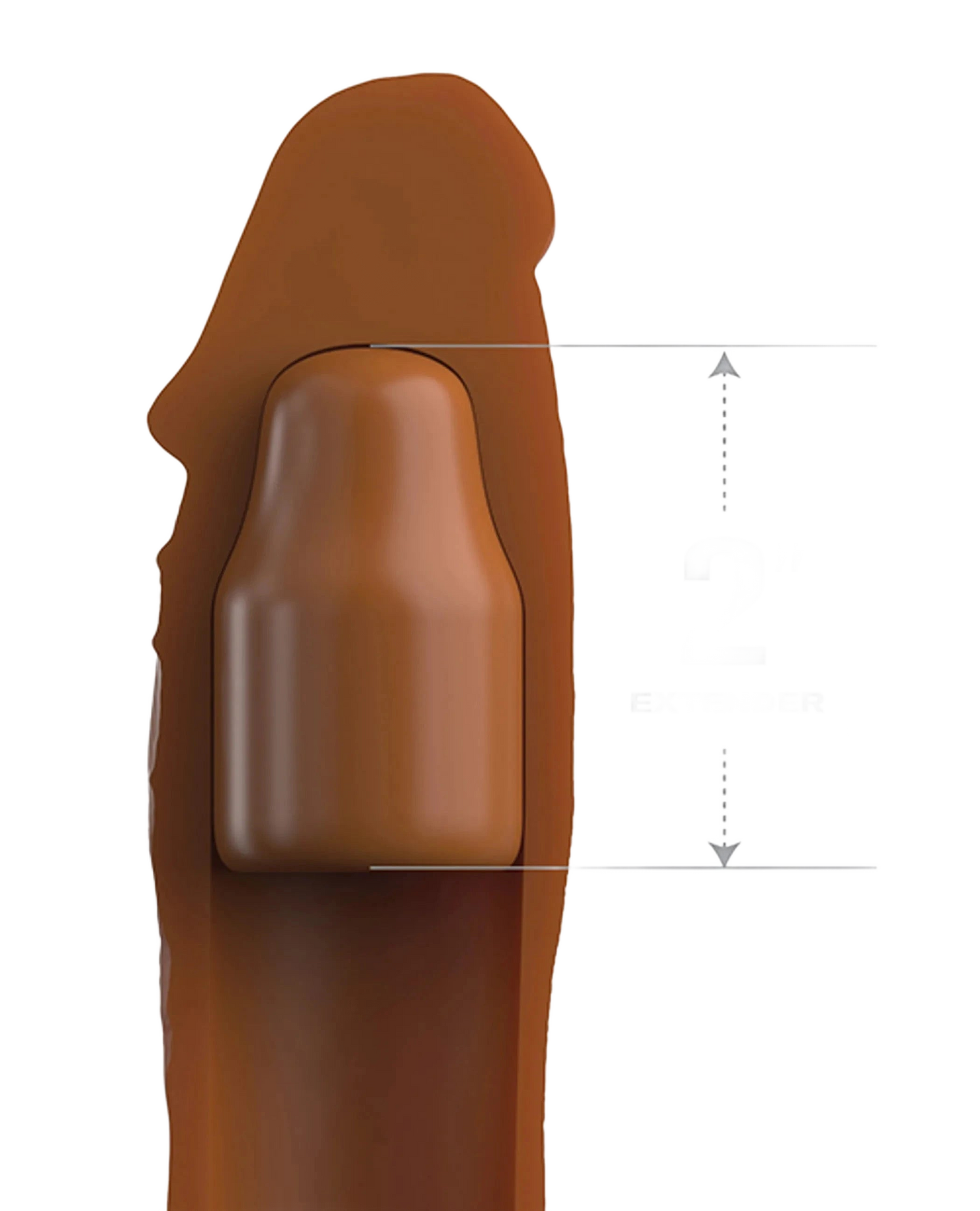 FANTASY X-TENSIONS ELITE 8IN SLEEVE W/ 2IN PLUG TAN Pipedream Products