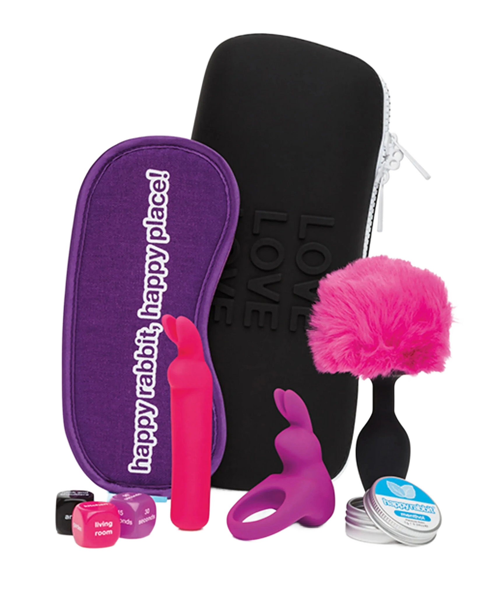 HAPPY RABBIT COUPLES PLEASURE KIT 7PC Love Honey