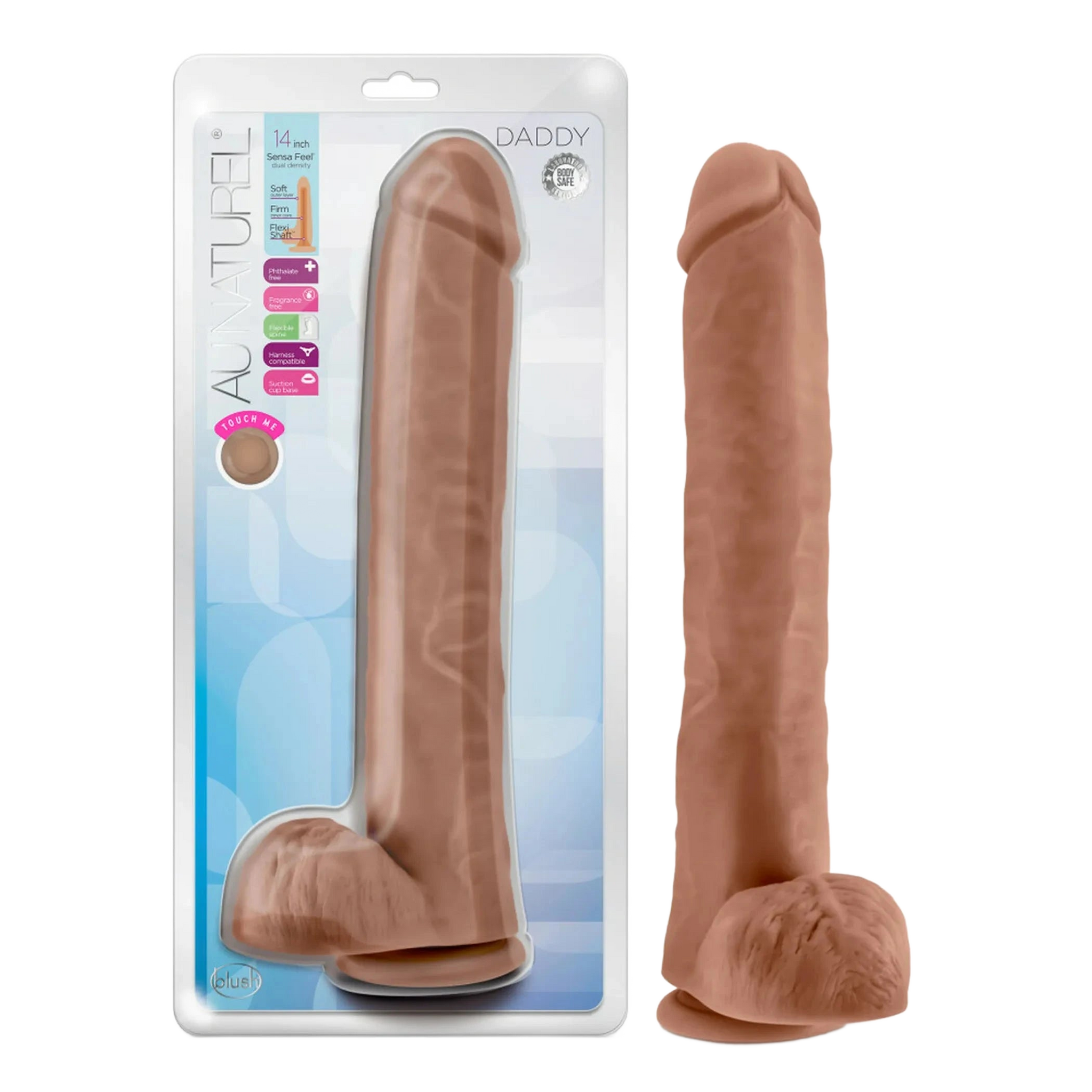 AU NATUREL DADDY 14IN DILDO MOCHA Blush Novelties