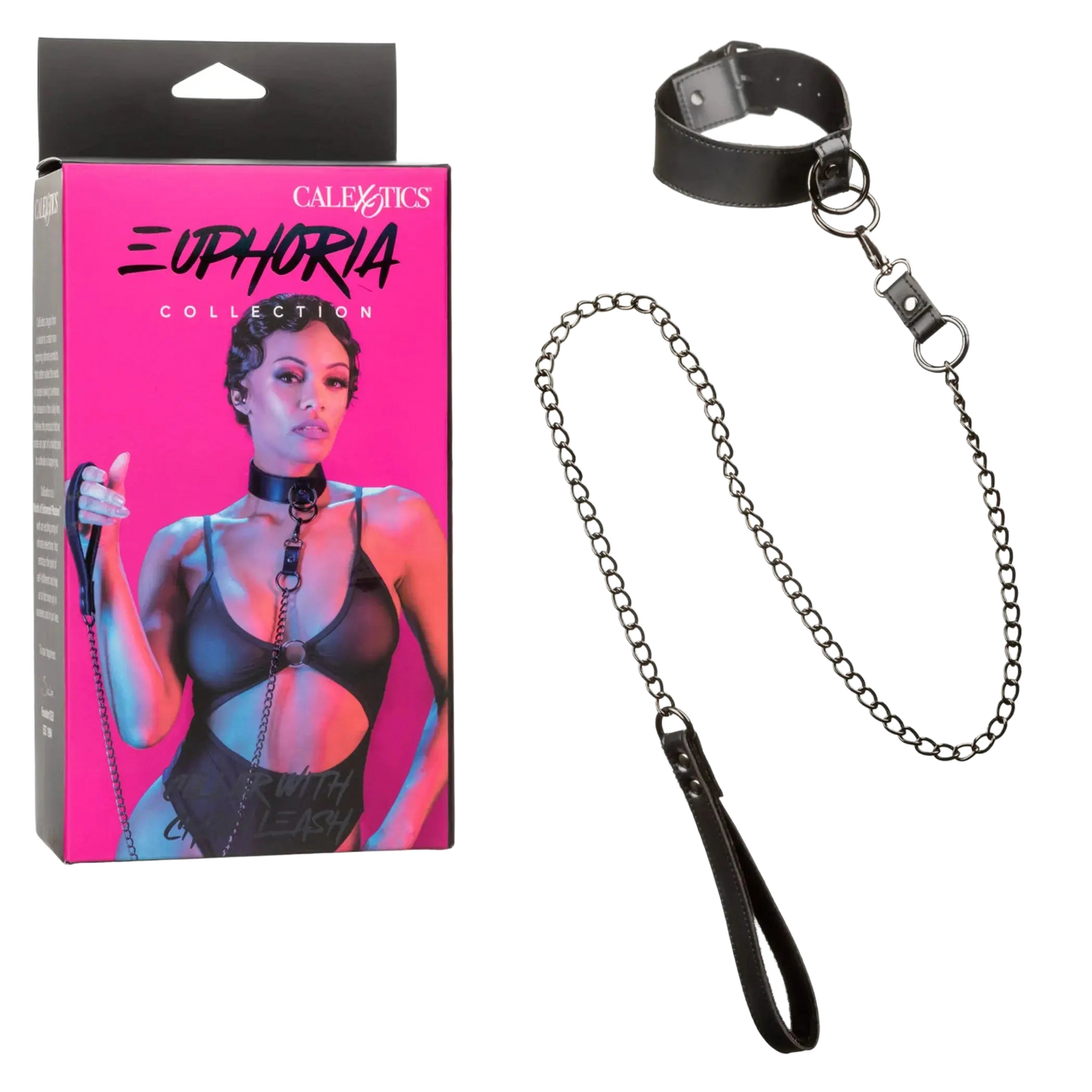 EUPHORIA COLLAR W/ CHAIN LEASH California Exotic Novelties
