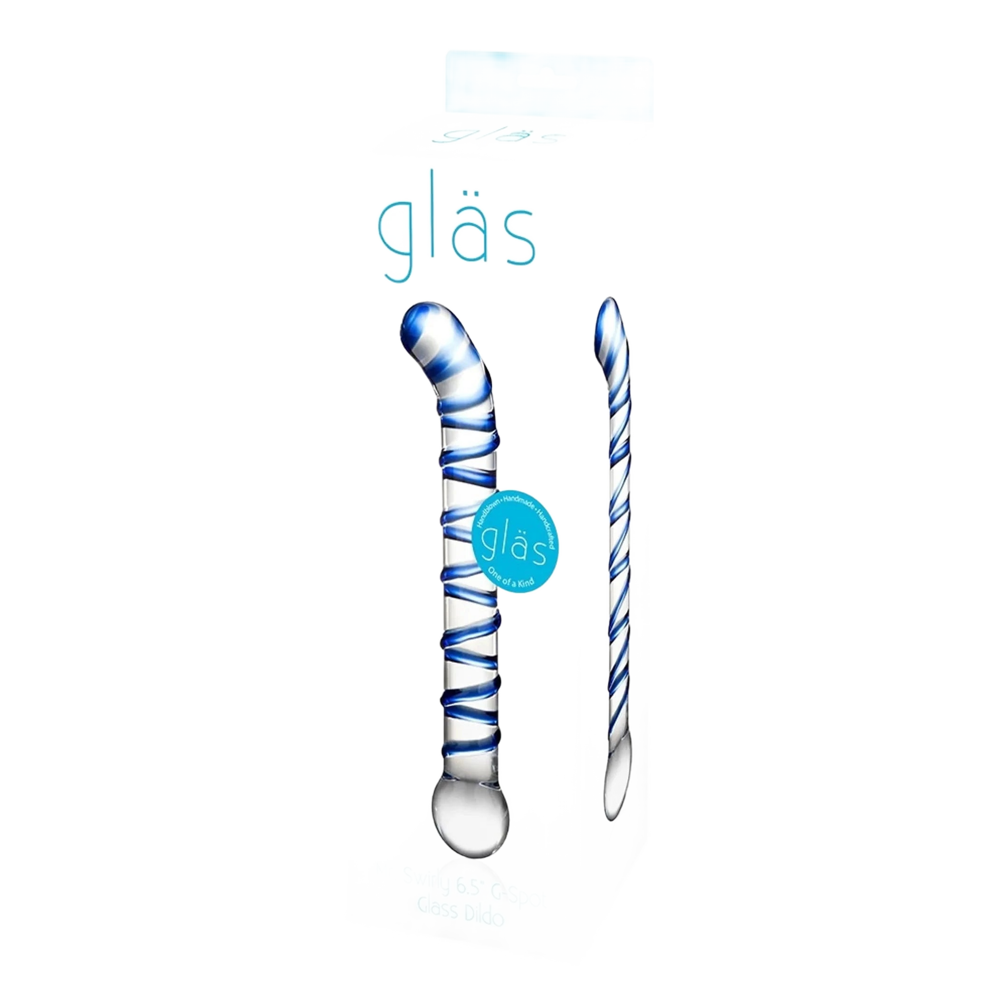 GLAS MR. SWIRLY 6.5 G-SPOT GLASS DILDO " Electric / Hustler Lingerie