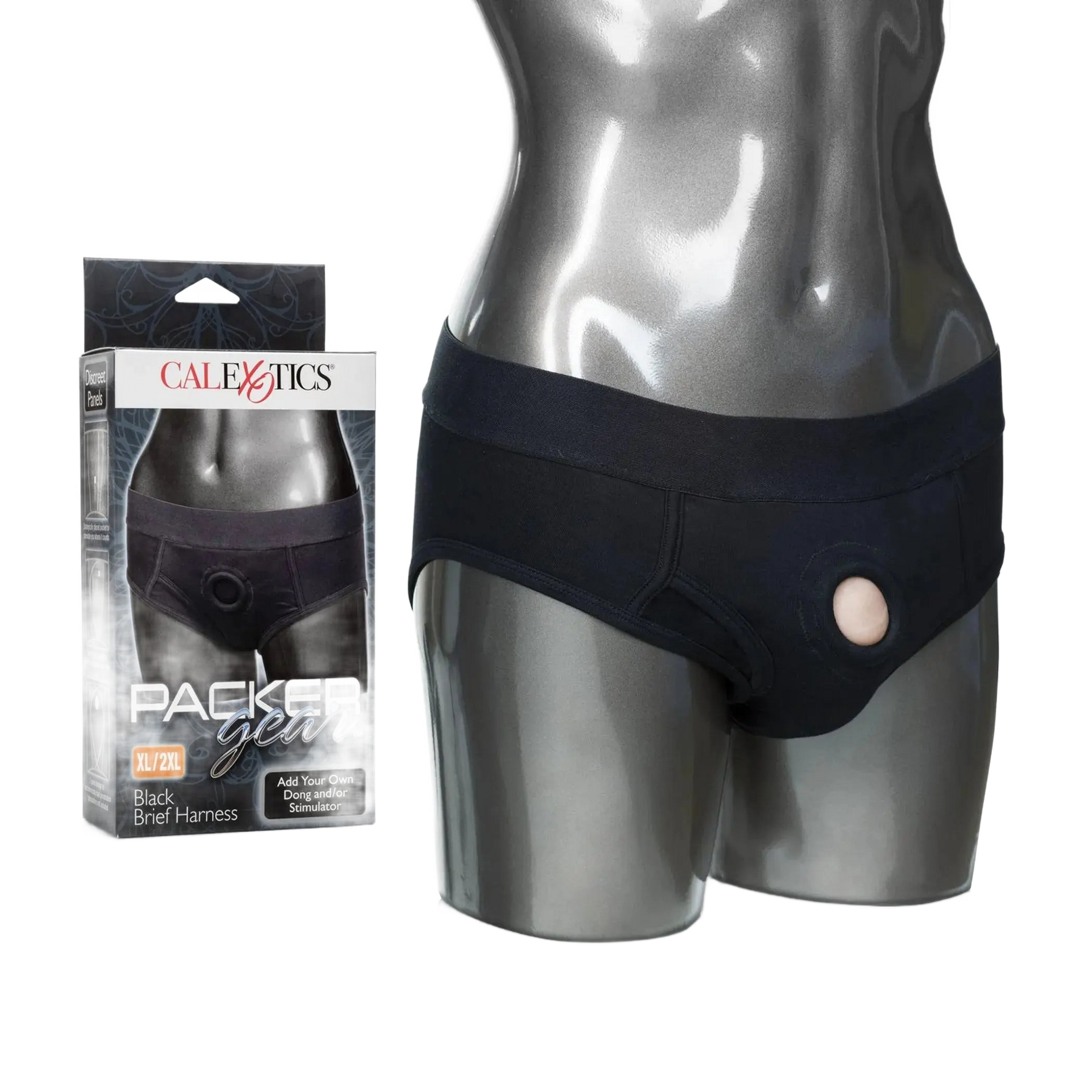 PACKER GEAR BLACK BRIEF HARNESS California Exotic Novelties