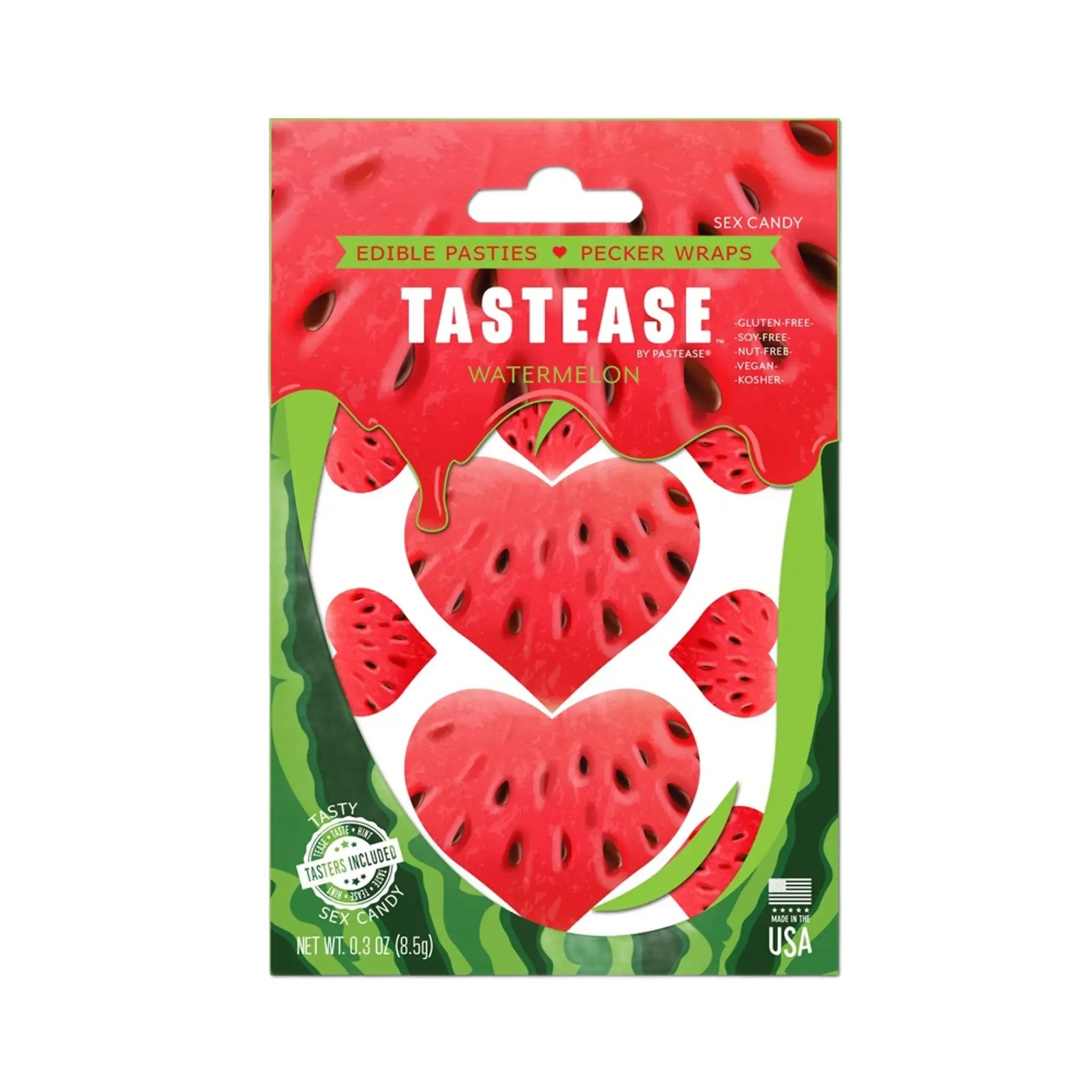 TASTEASE EDIBLE PASTIES & PECKER WRAPS IN WATERMELON Pastease