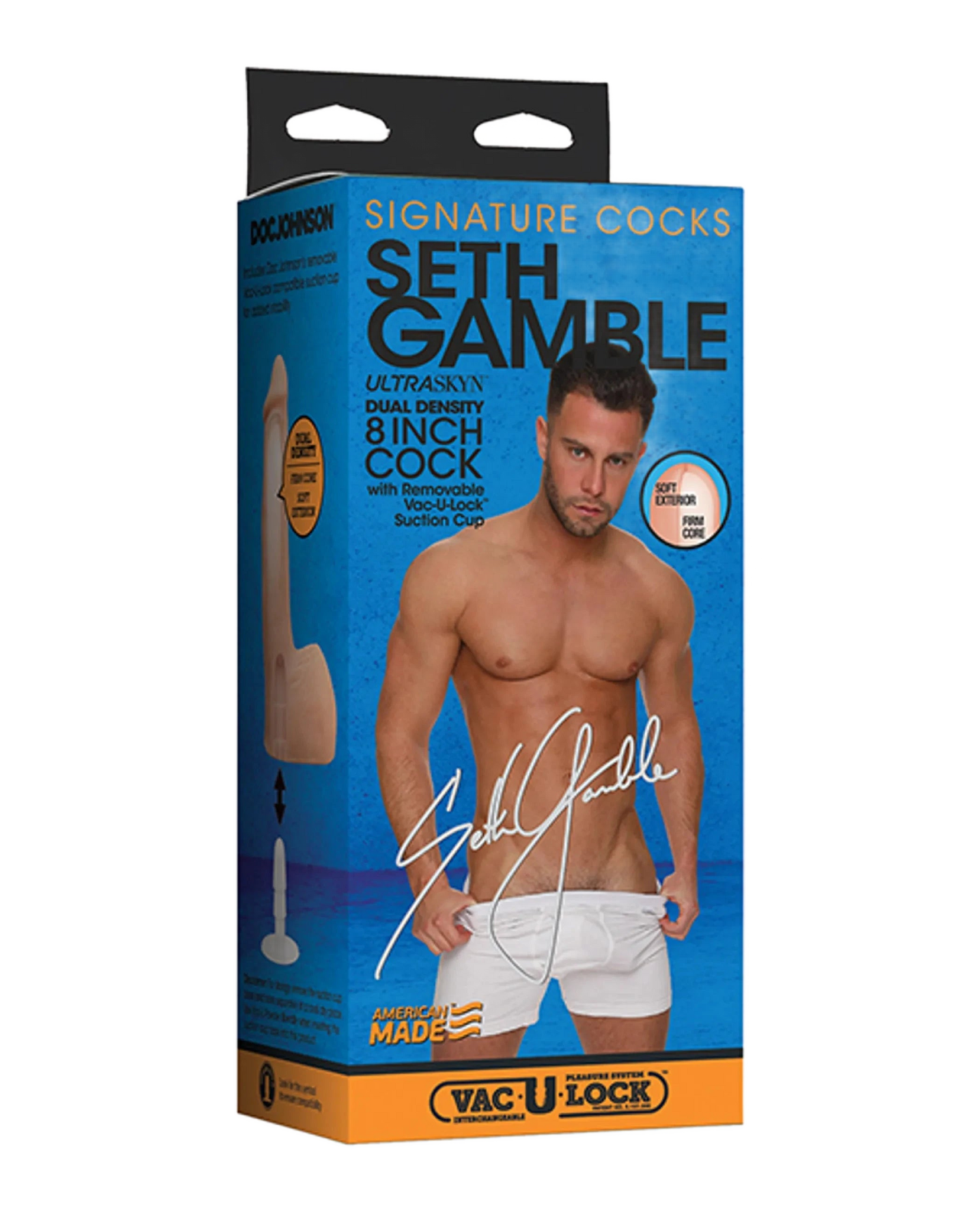 SIGNATURE COCKS SETH GAMBLE IN W/ REMOVEABLE VAC-U-LOCK SUCTION CUP Doc Johnson Novelties