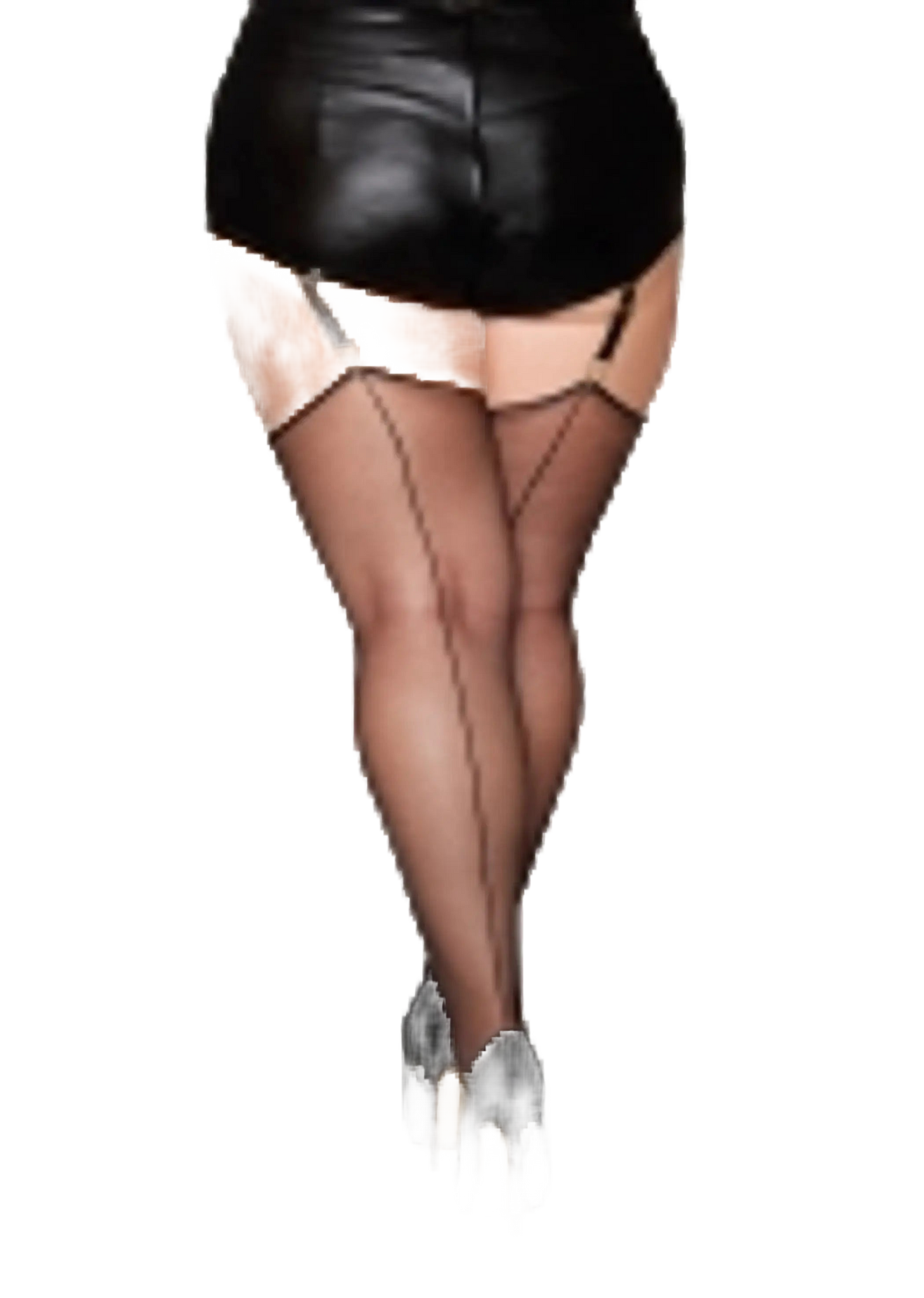 SILKY SHEER THIGH HIGHS BLACK Q/S Dream Girl Lingerie