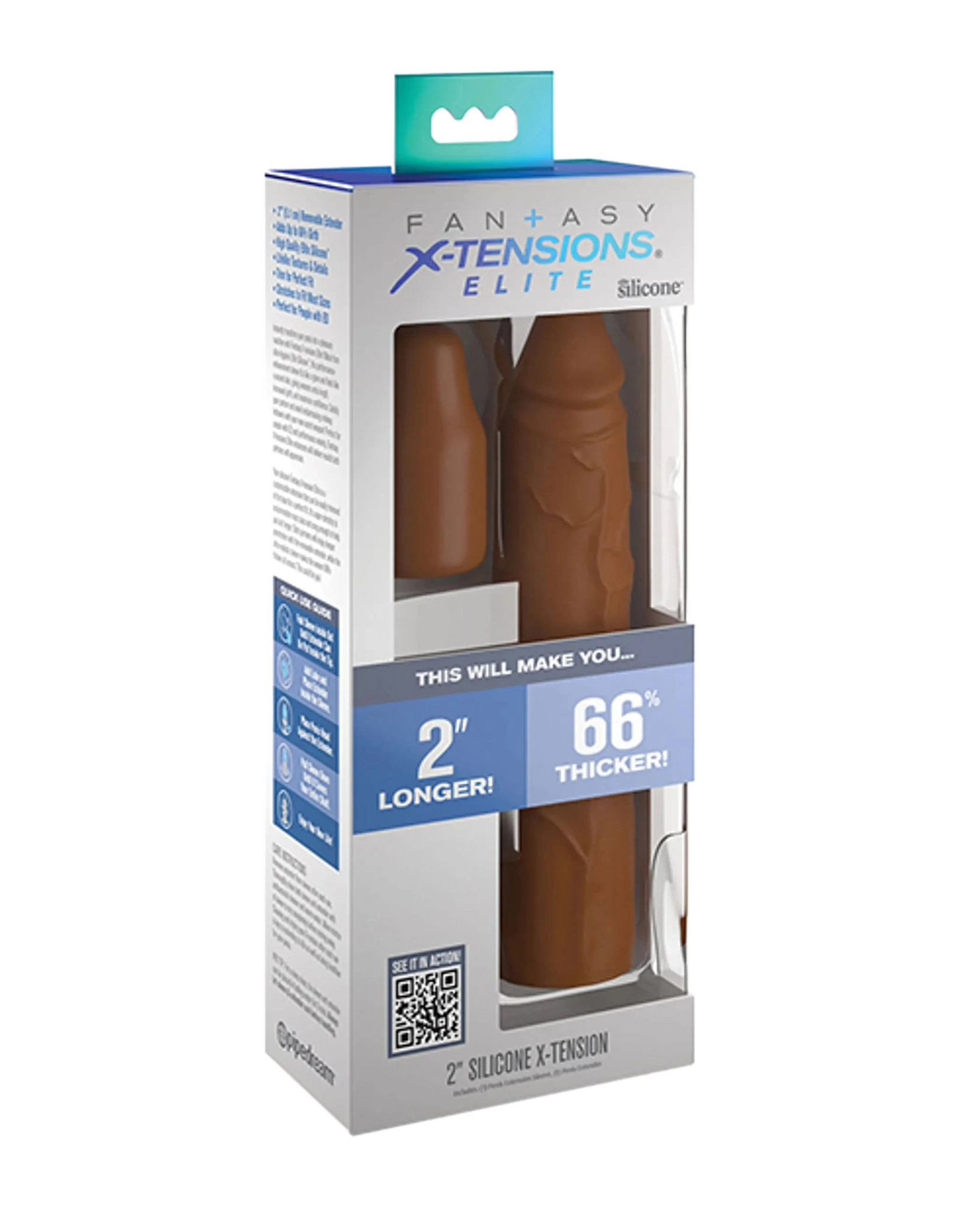 FANTASY X-TENSIONS ELITE 8IN SLEEVE W/ 2IN PLUG TAN Pipedream Products