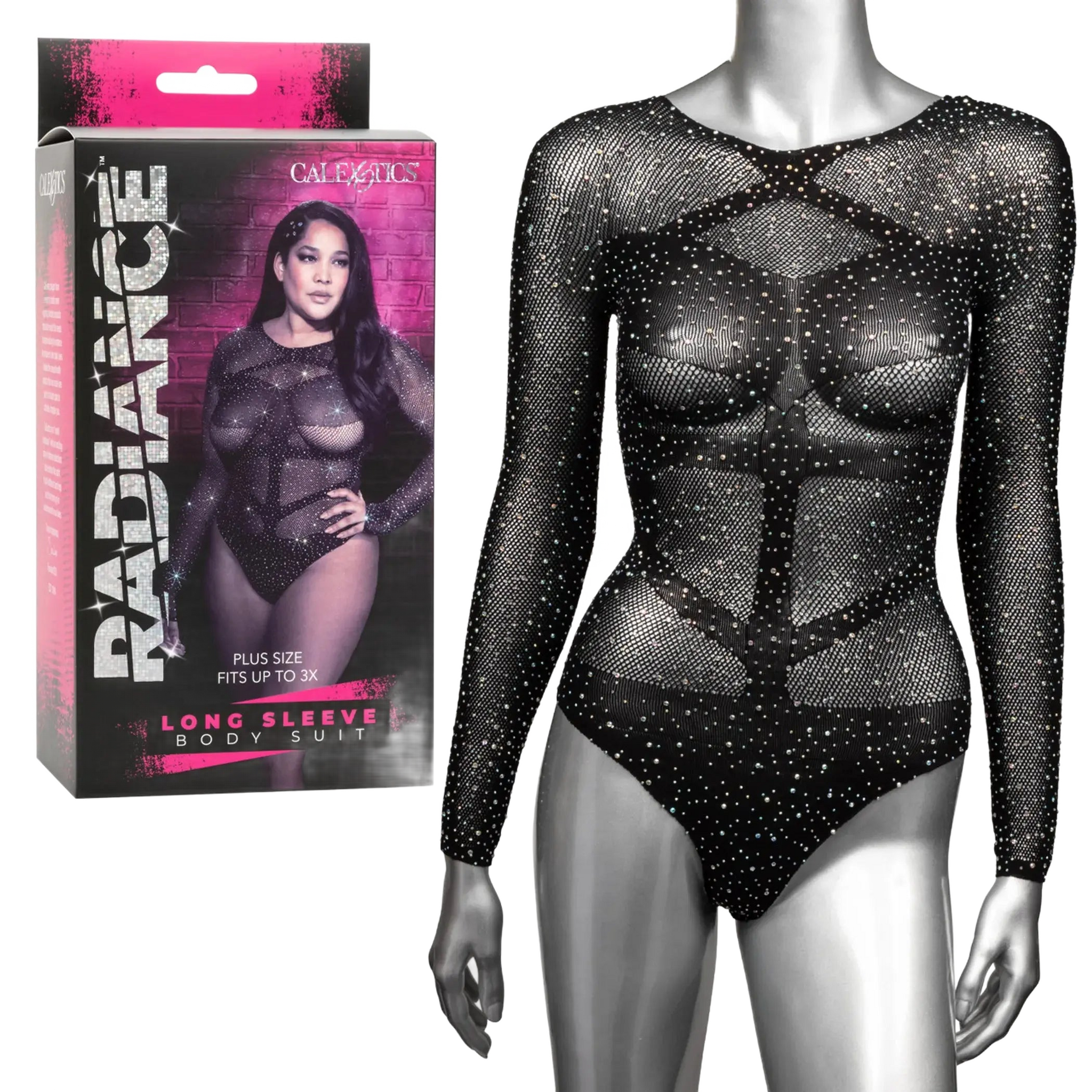 RADIANCE PLUS LONG SLEEVE BODYSUIT California Exotic Novelties