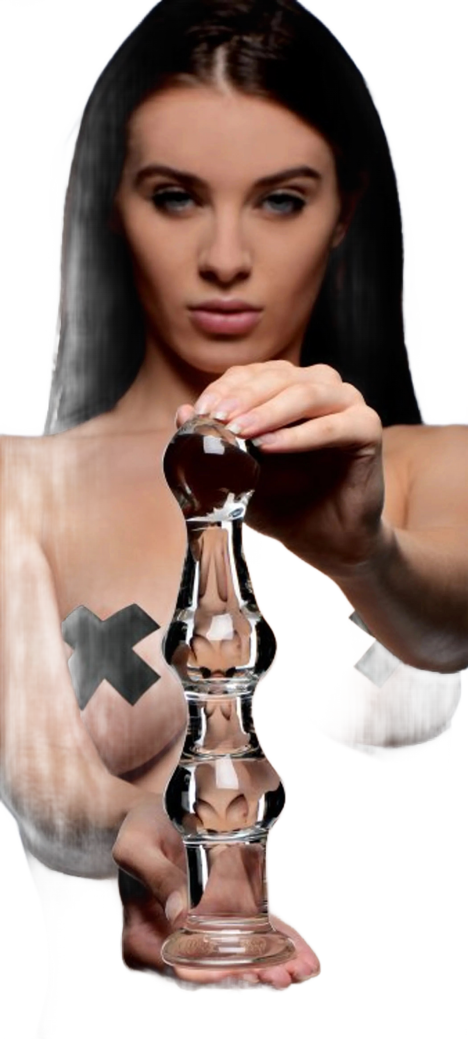 MASTER SERIES MAMMOTH 3 BUMPS GLASS DILDO XR Brands